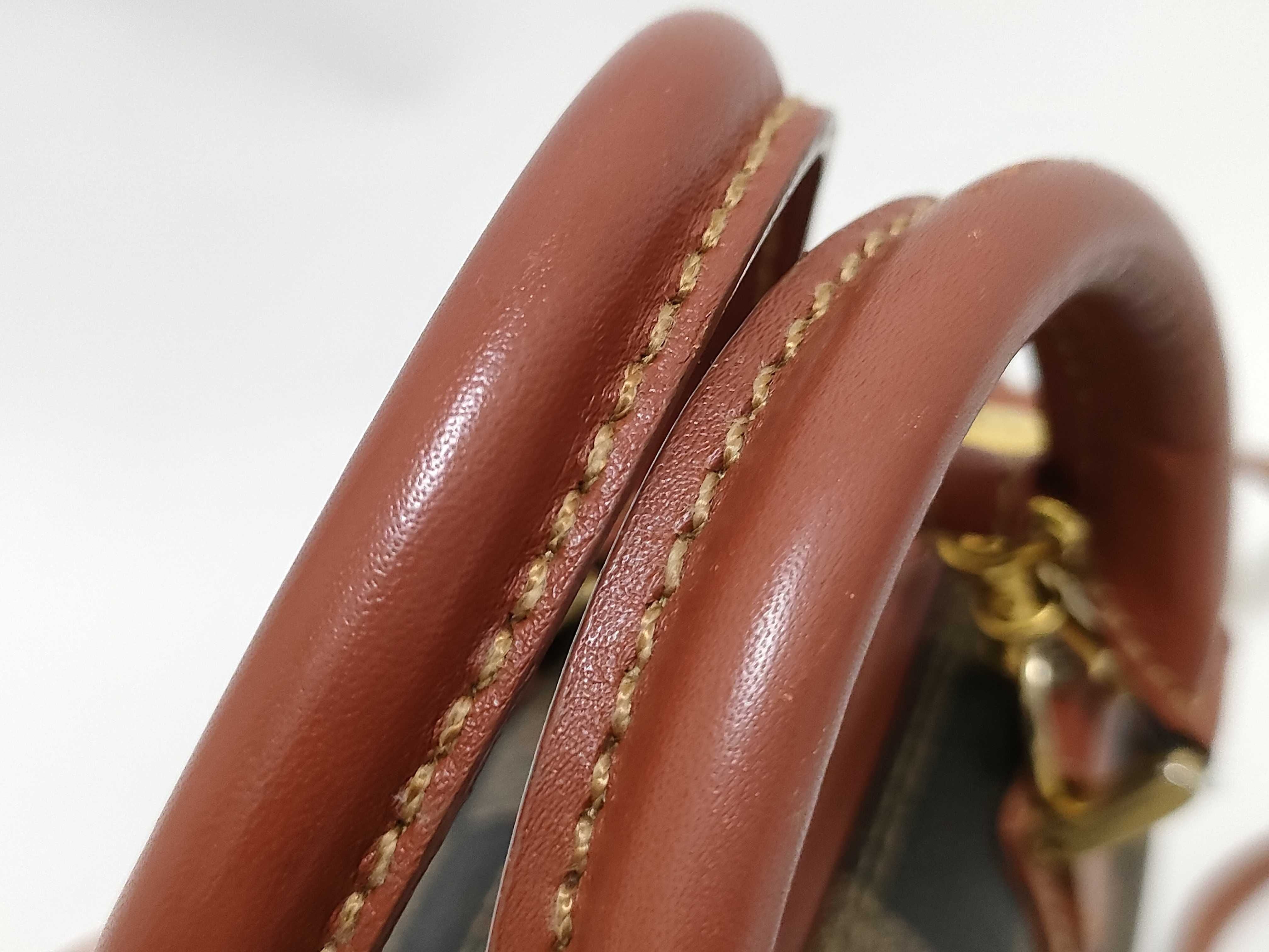 Fendi Pequin Mini Boston Bag — Tobacco × Bordeaux