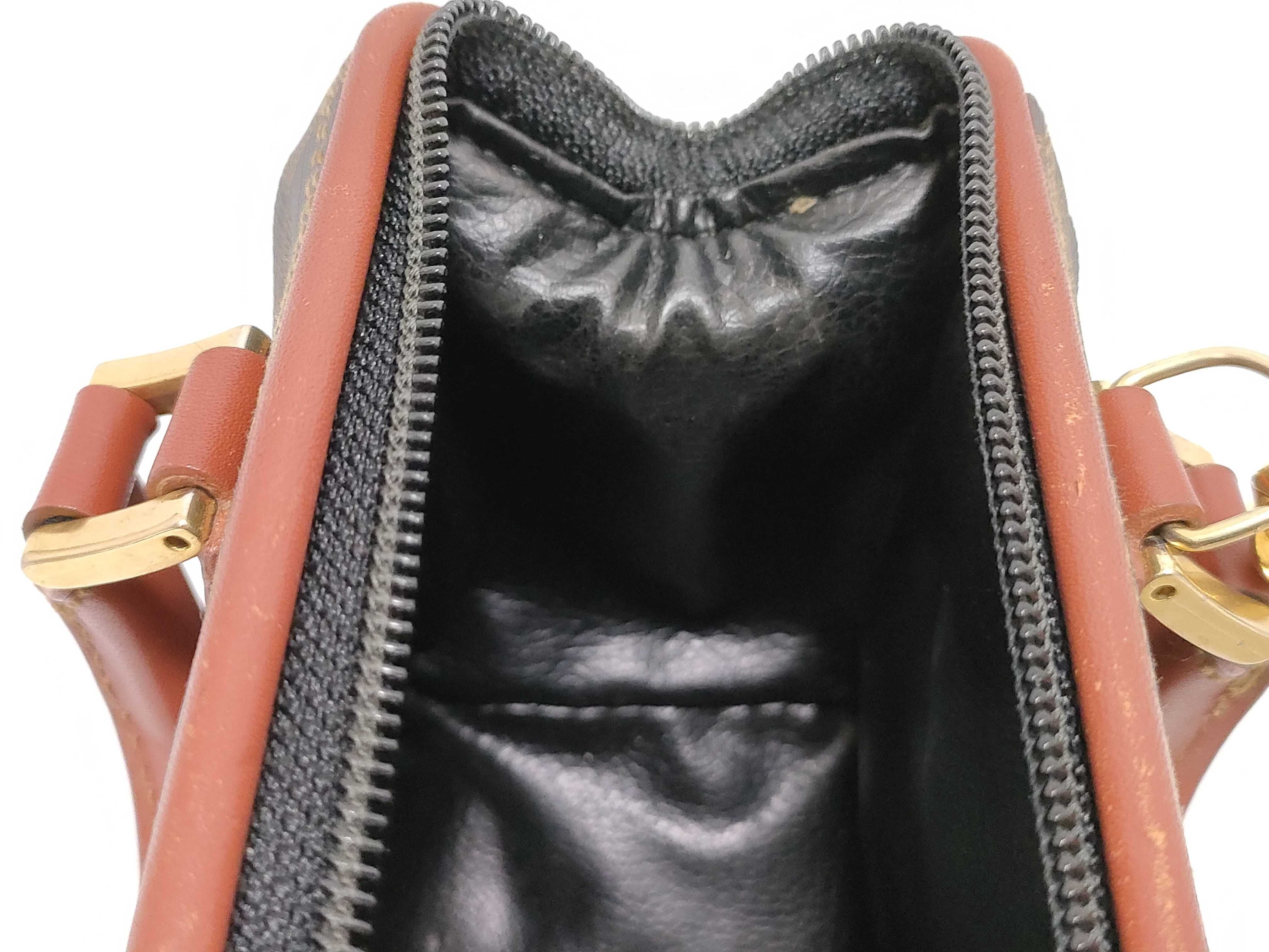 Fendi Pequin Mini Boston Bag — Tobacco × Bordeaux