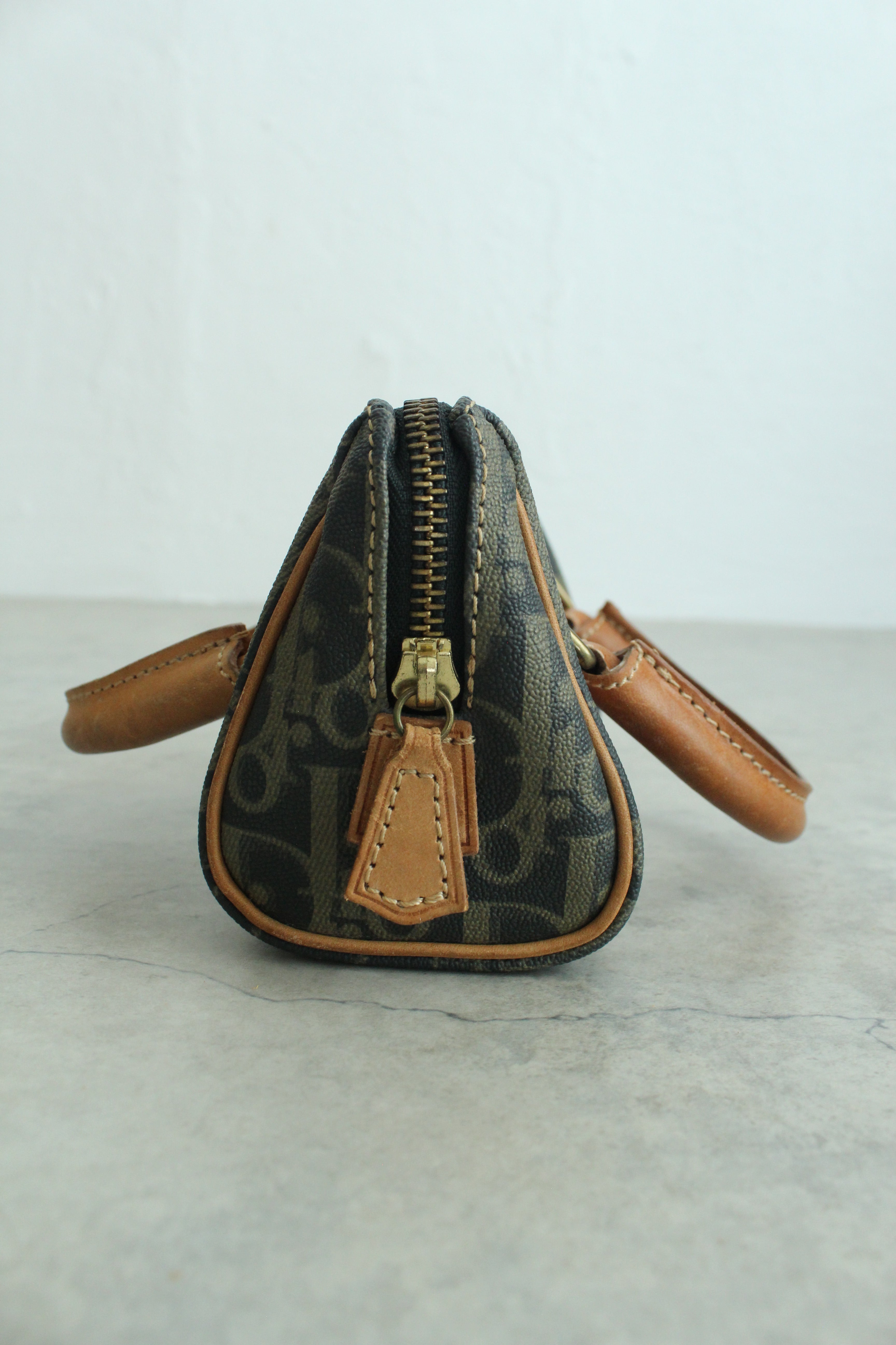 Mini Boston Bag Oblique Monogram Canvas with Leather Trim