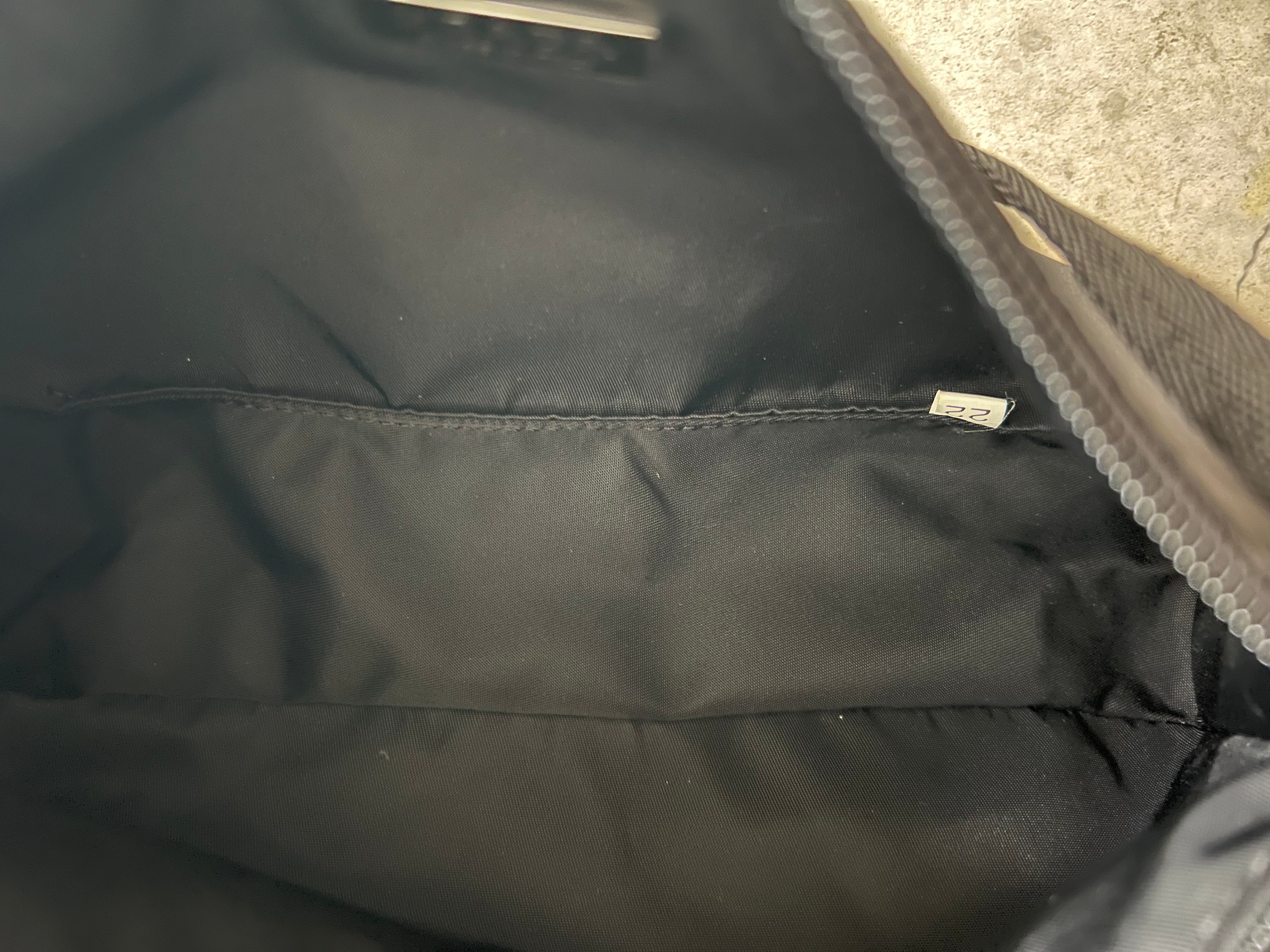 Nylon accessory pouch bag in black