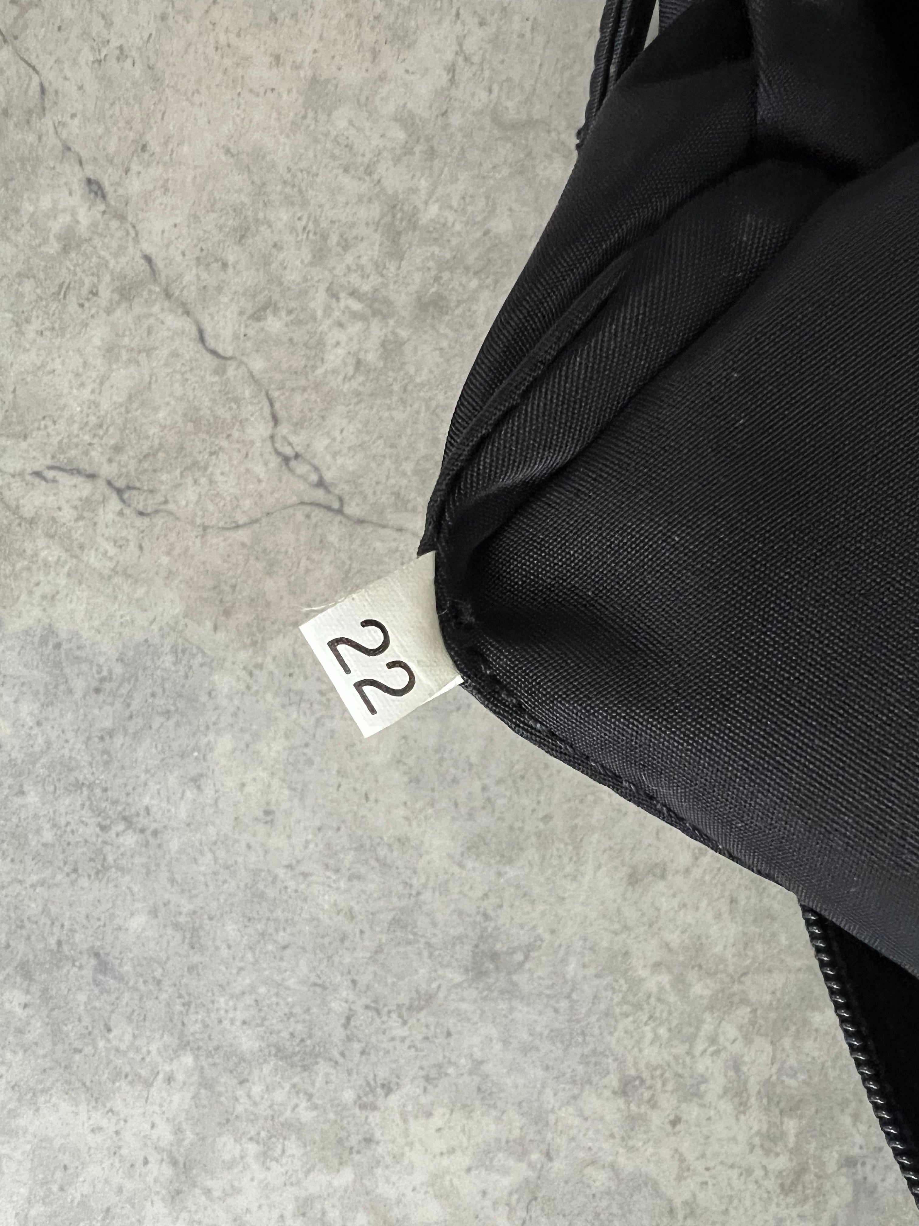 Nylon accessory pouch bag in black