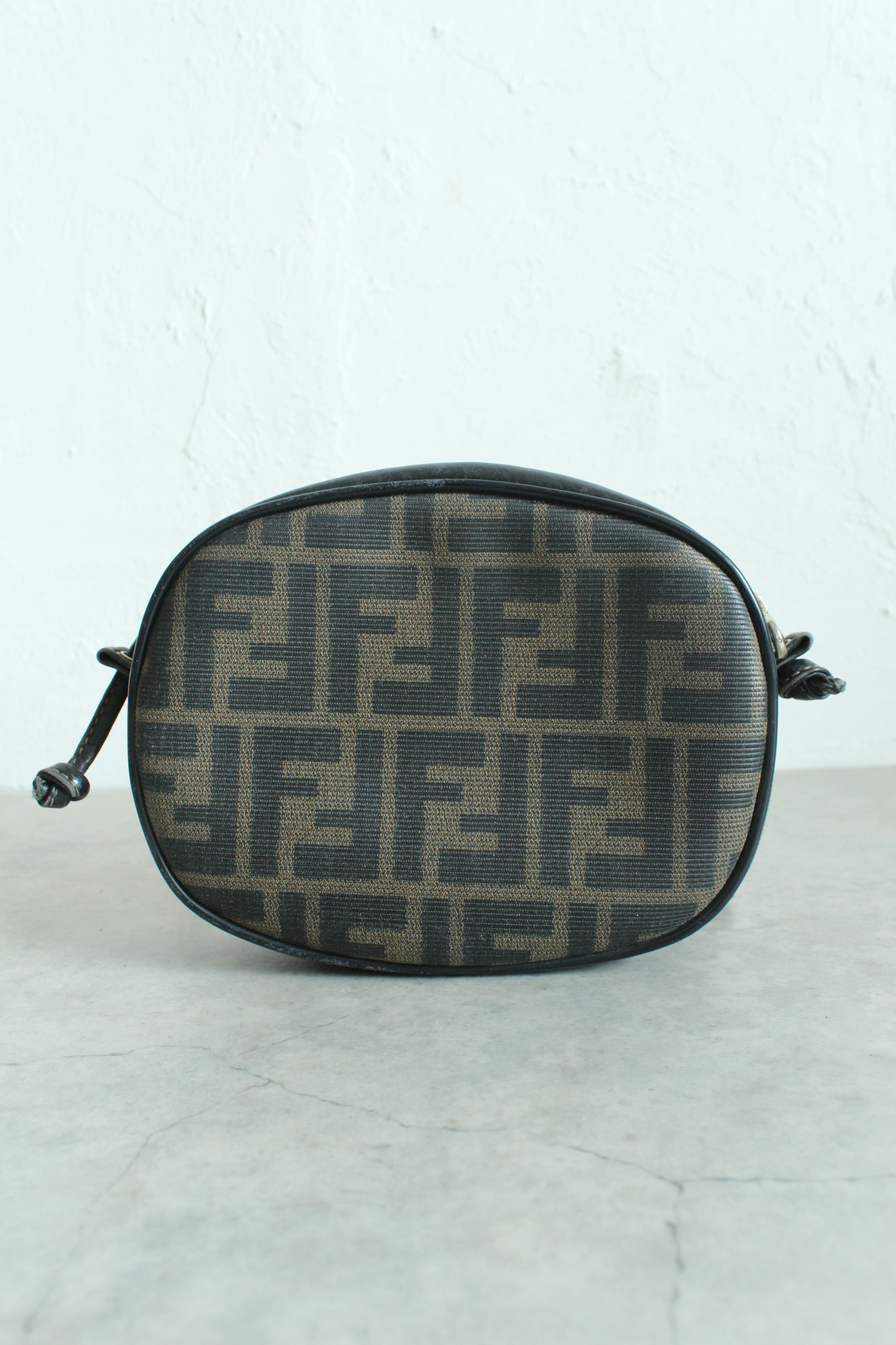 Zucca Round Shoulder Bag in PVC Canvas