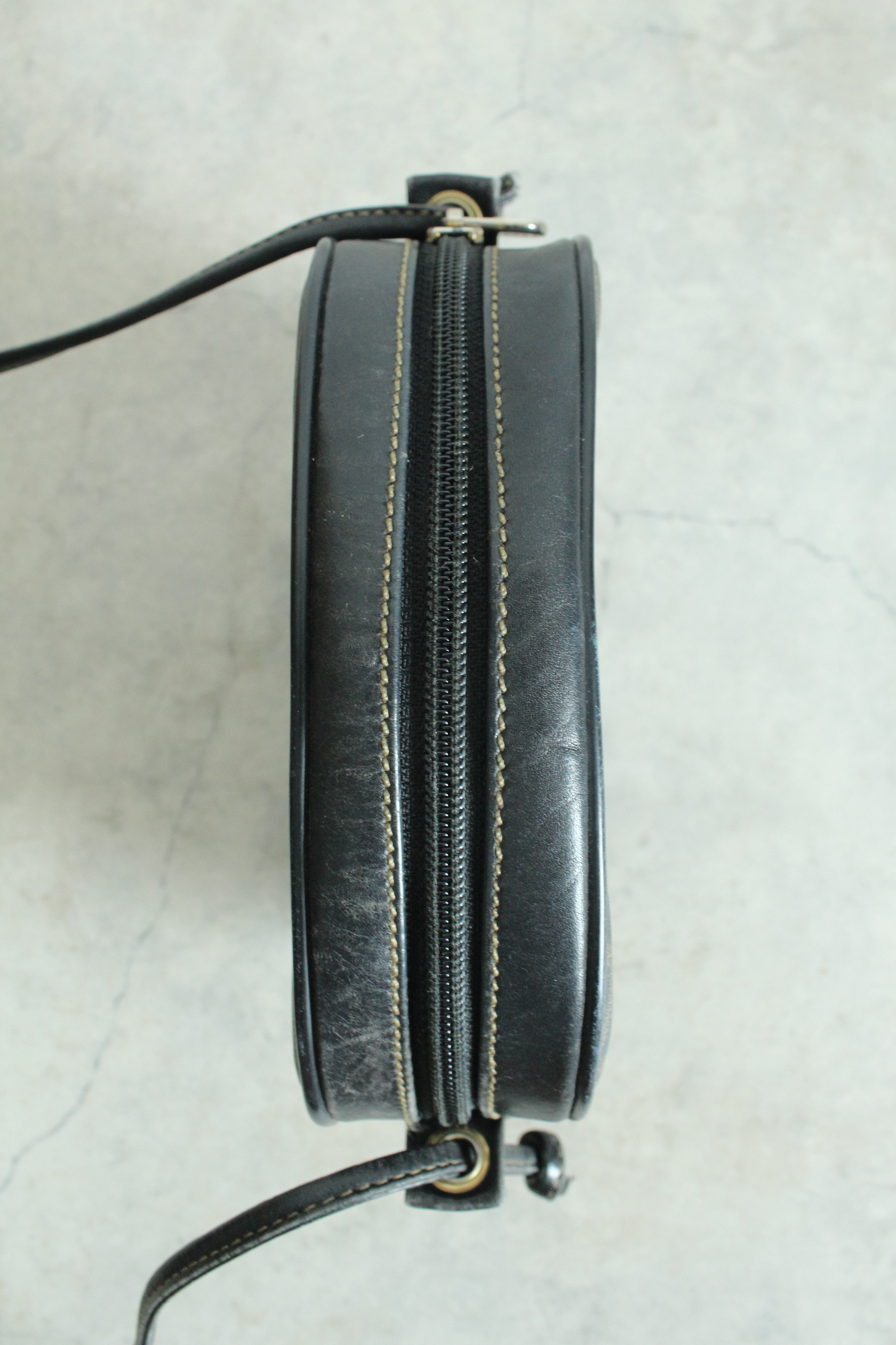 Zucca Round Shoulder Bag in PVC Canvas