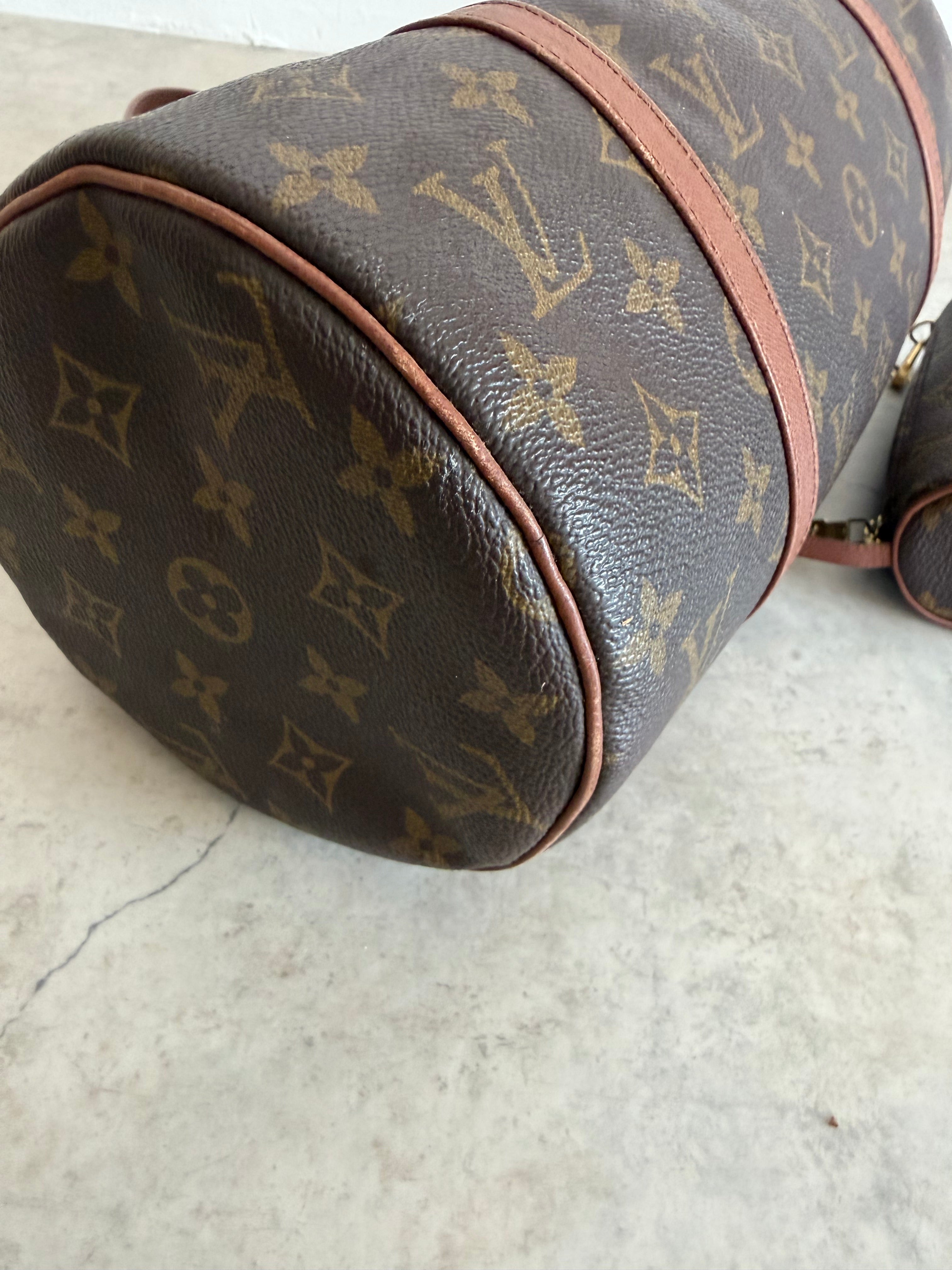 1992 Papillon 30 Monogram Canvas Handbag with Mini pouch bag