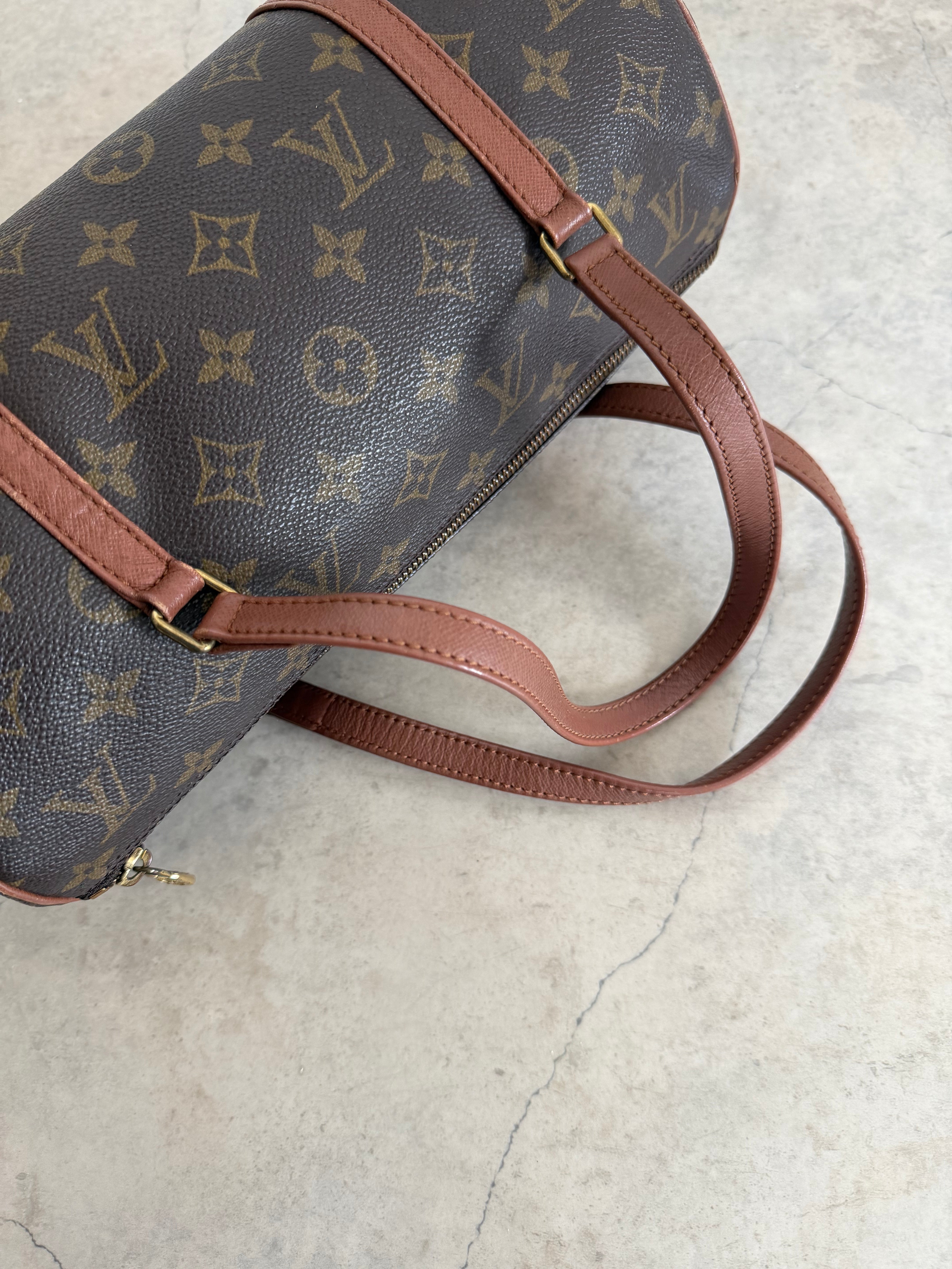 1992 Papillon 30 Monogram Canvas Handbag with Mini pouch bag