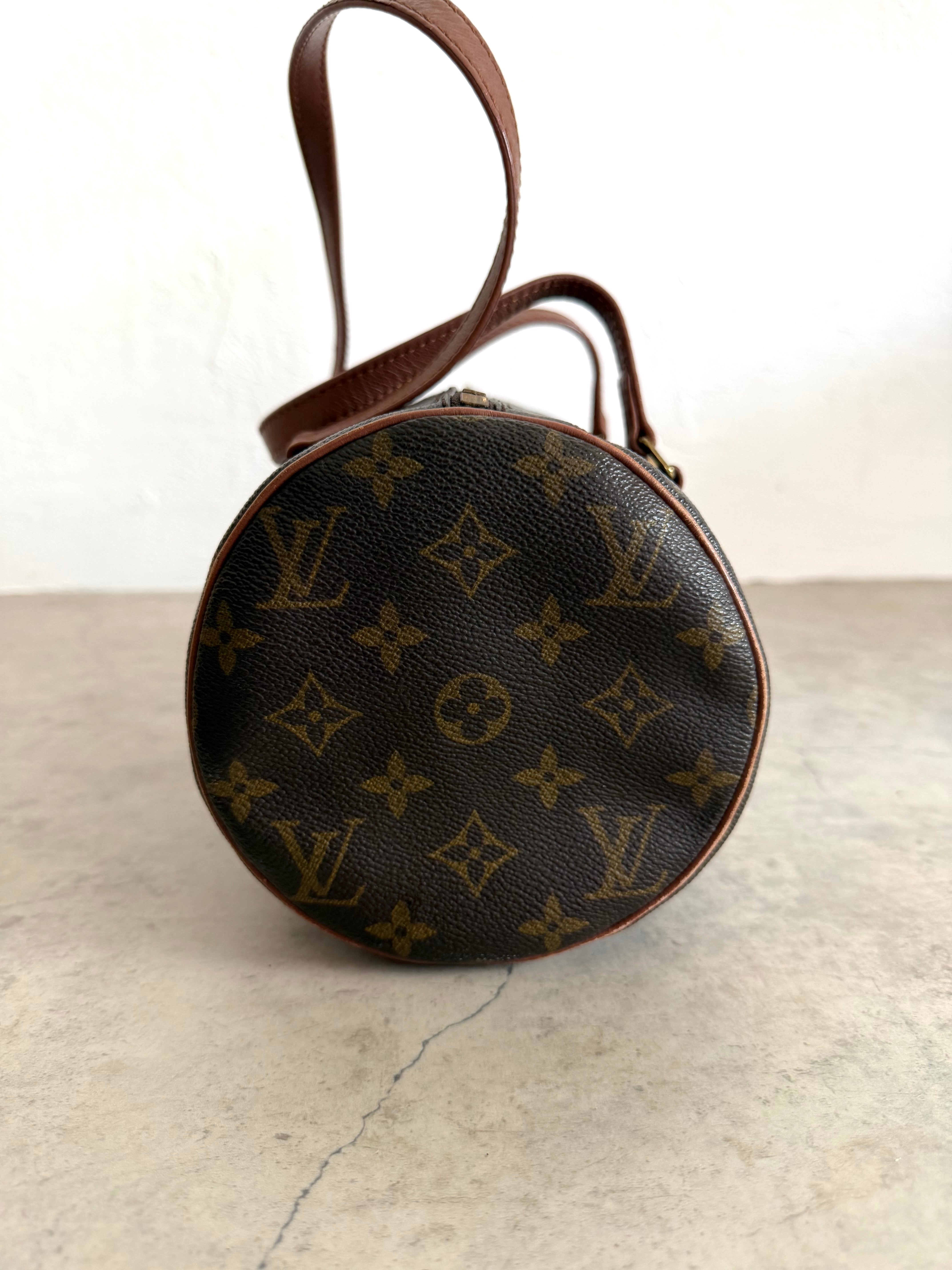 1992 Papillon 30 Monogram Canvas Handbag with Mini pouch bag