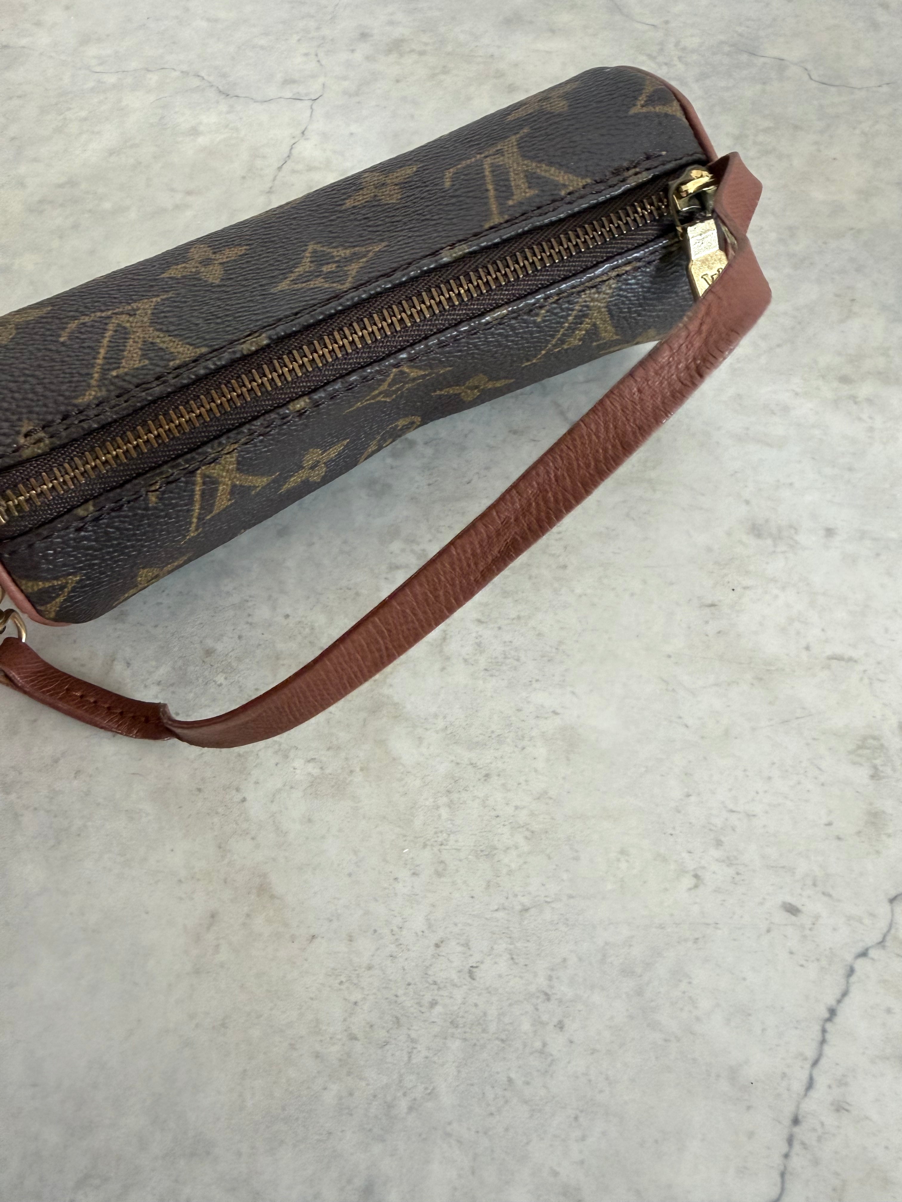 1992 Papillon 30 Monogram Canvas Handbag with Mini pouch bag