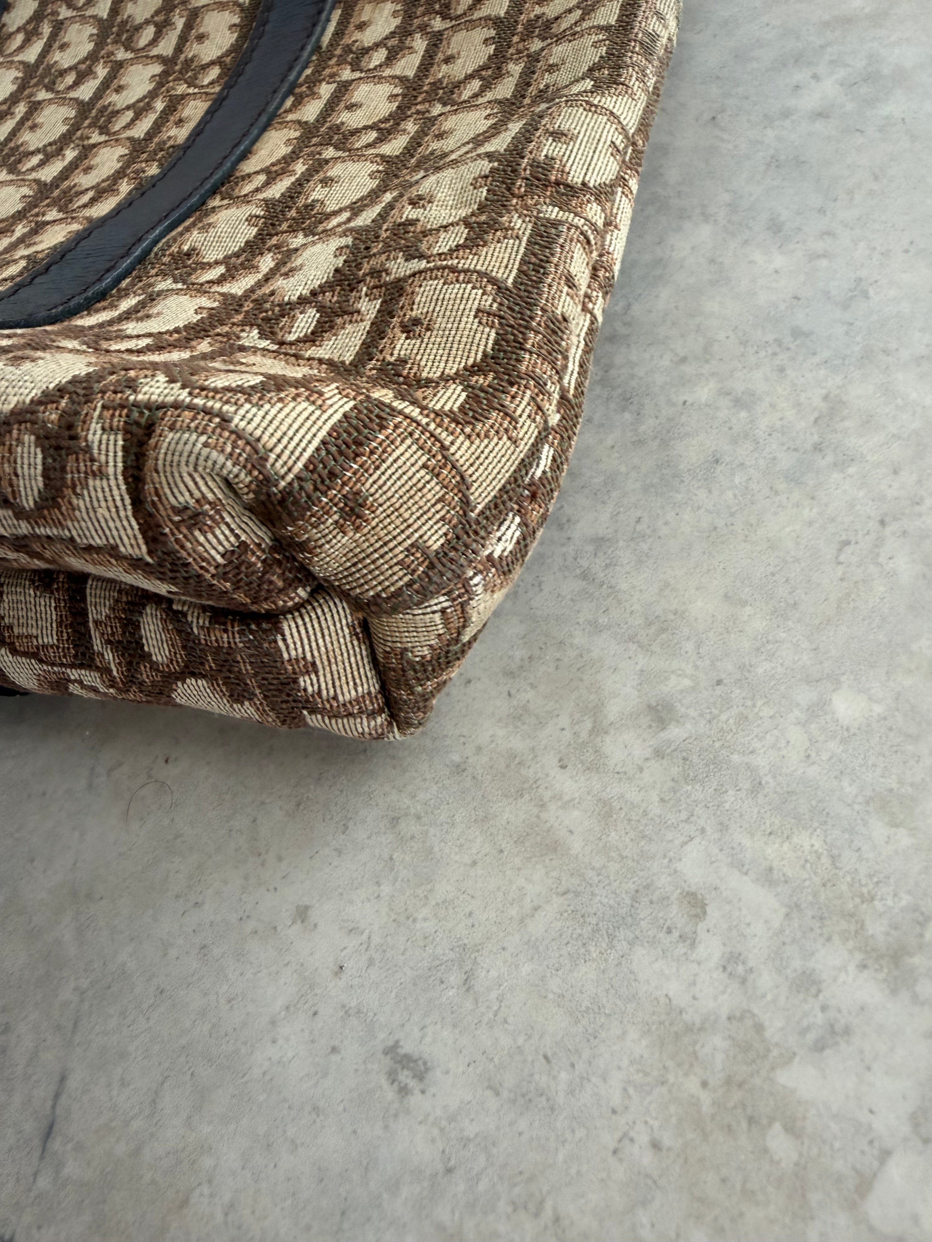 Trotter Monogram Canvas Mini Tote in Brown