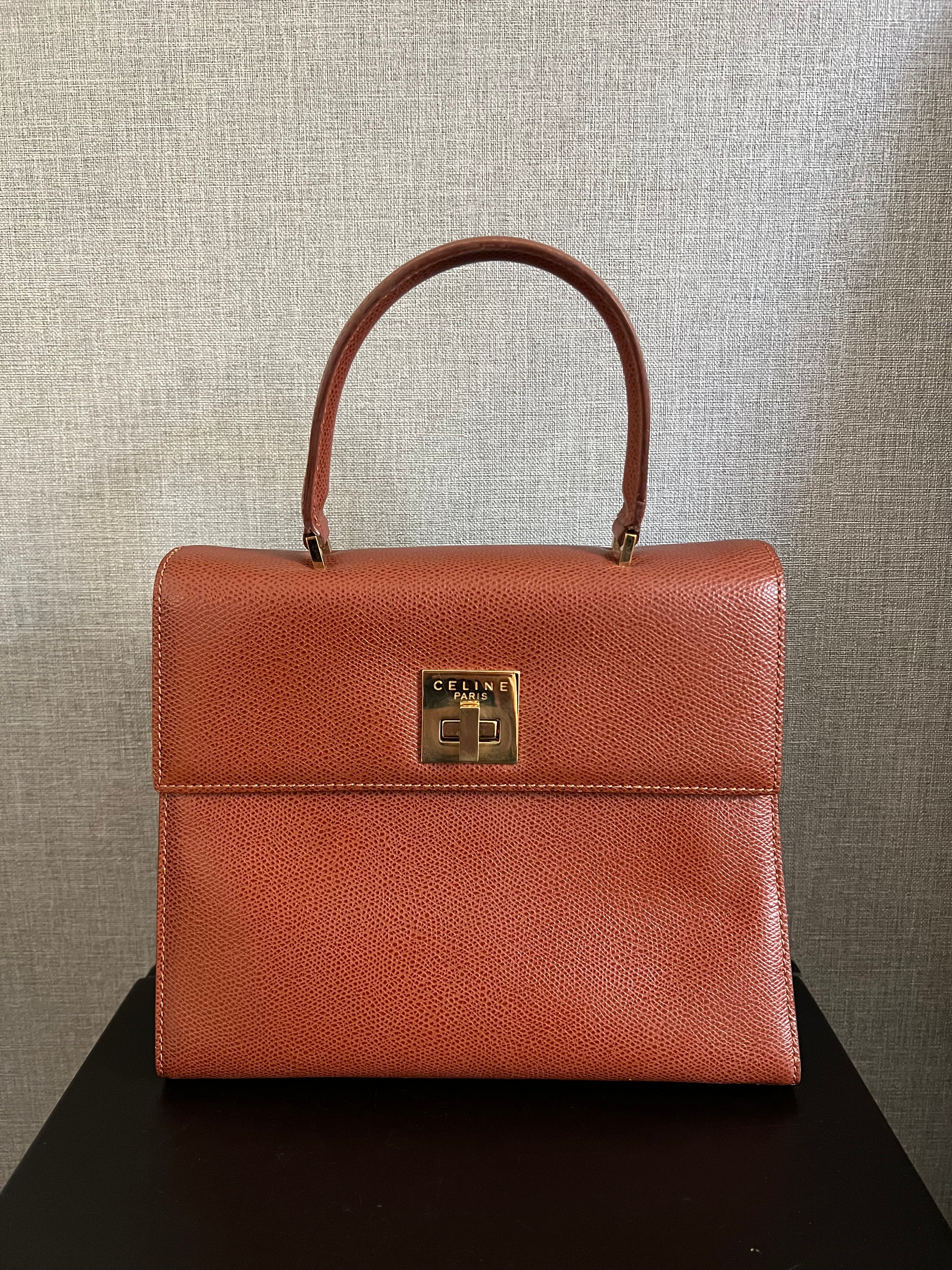 Top Handle Kelly Brown w Shoulder straps