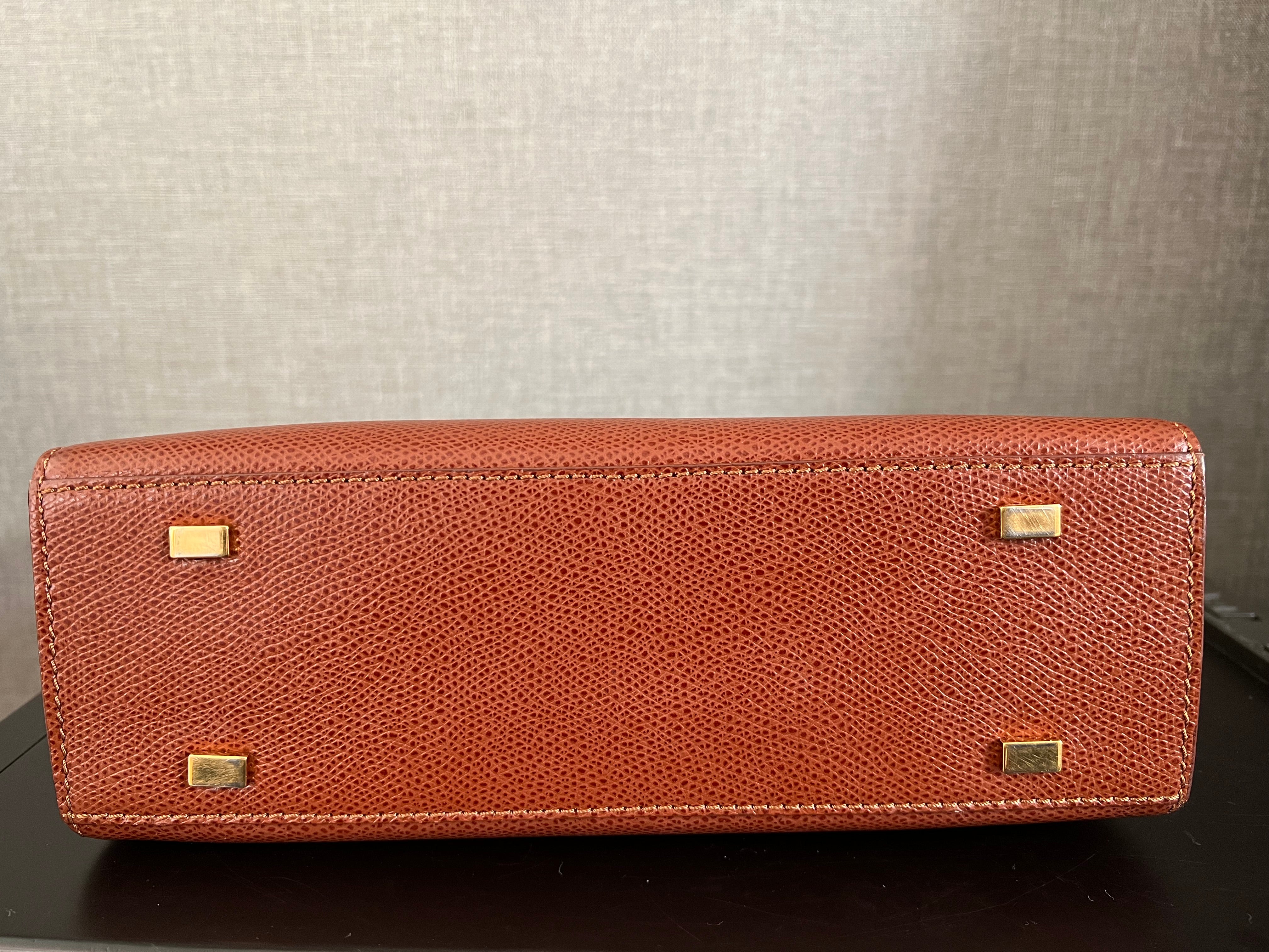 Top Handle Kelly Brown w Shoulder straps
