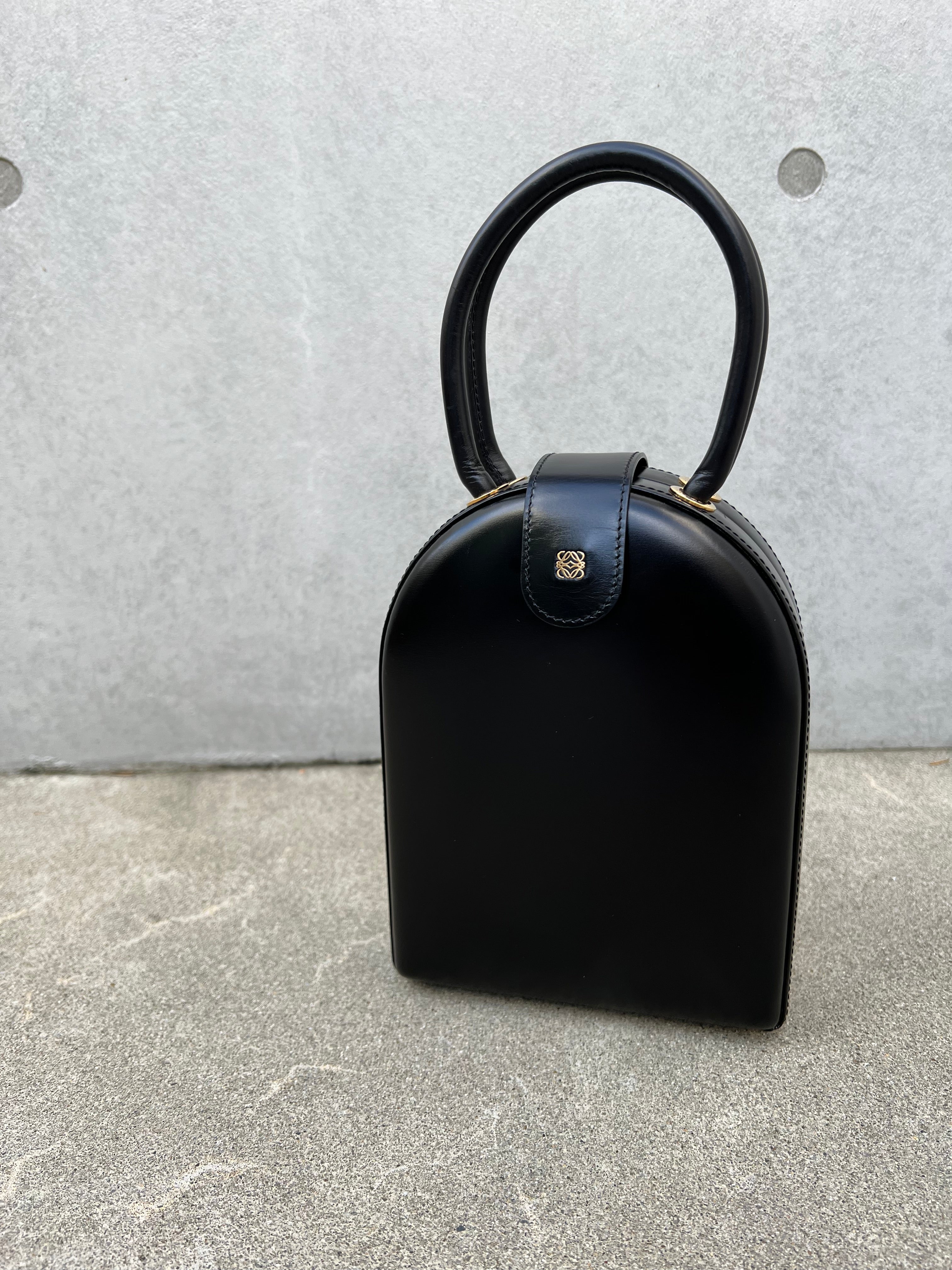 Calfskin Top Handle Small Box Purse