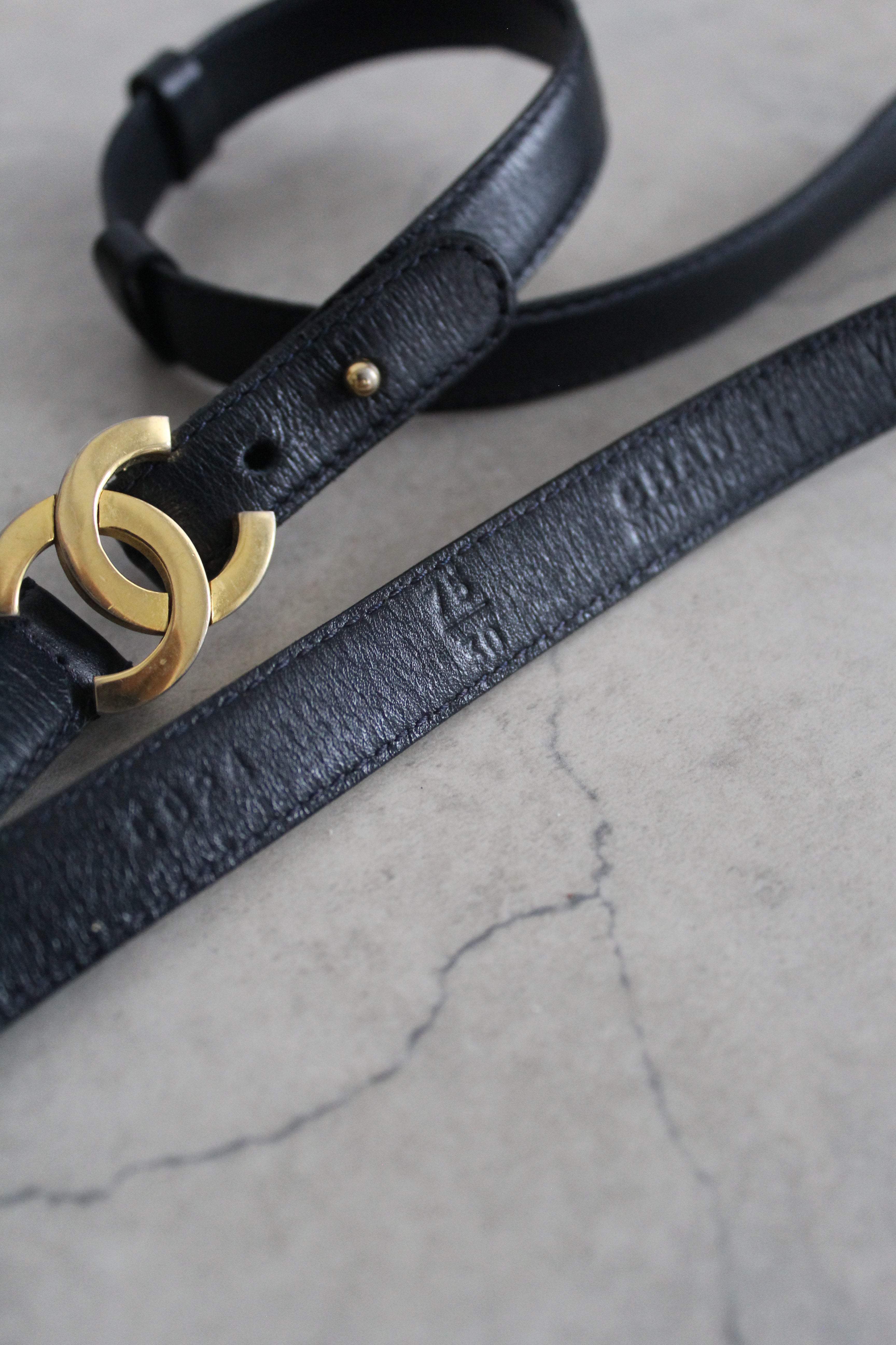 Calf leather belt 75/30 Black