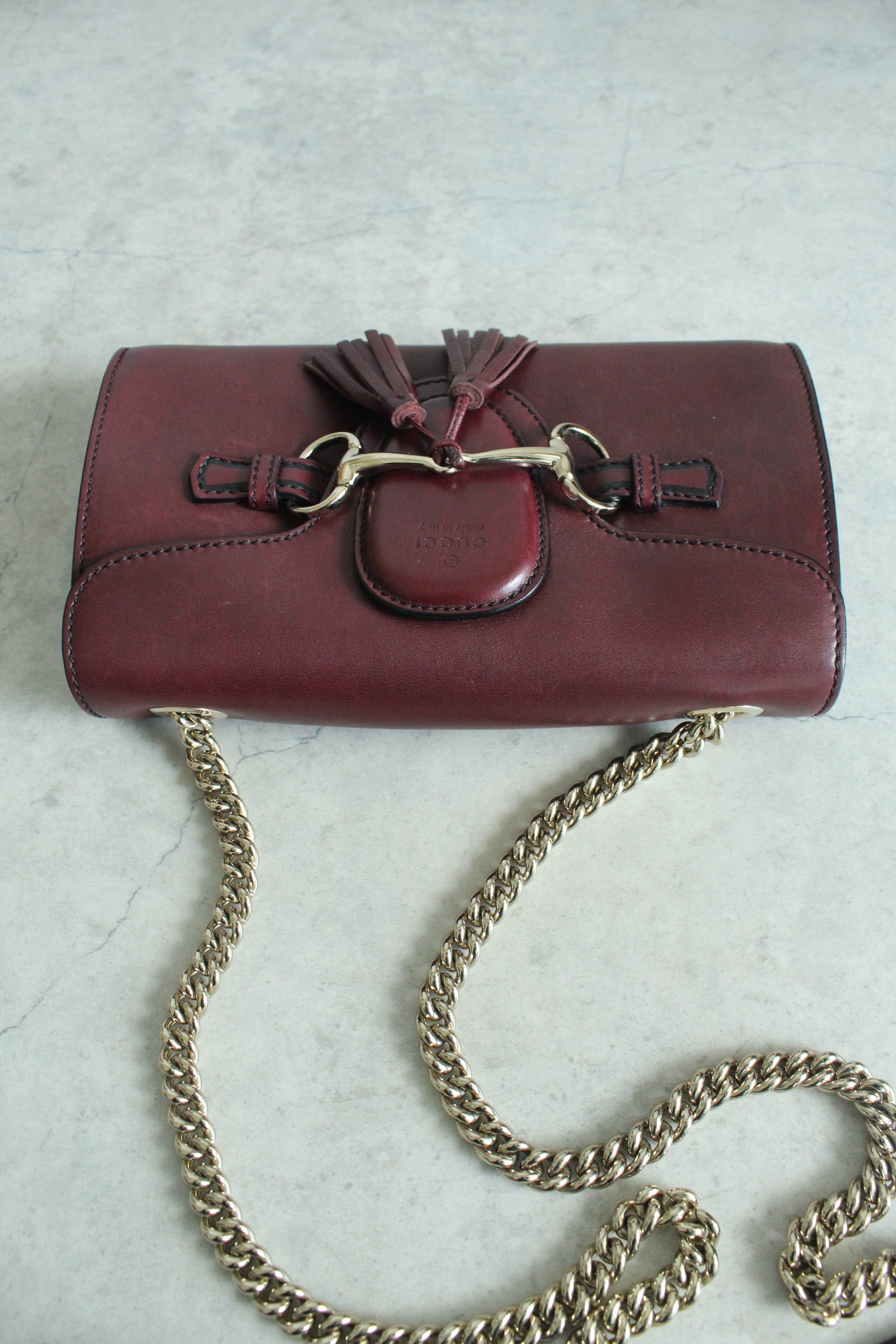 Emily bag in Burgundy red