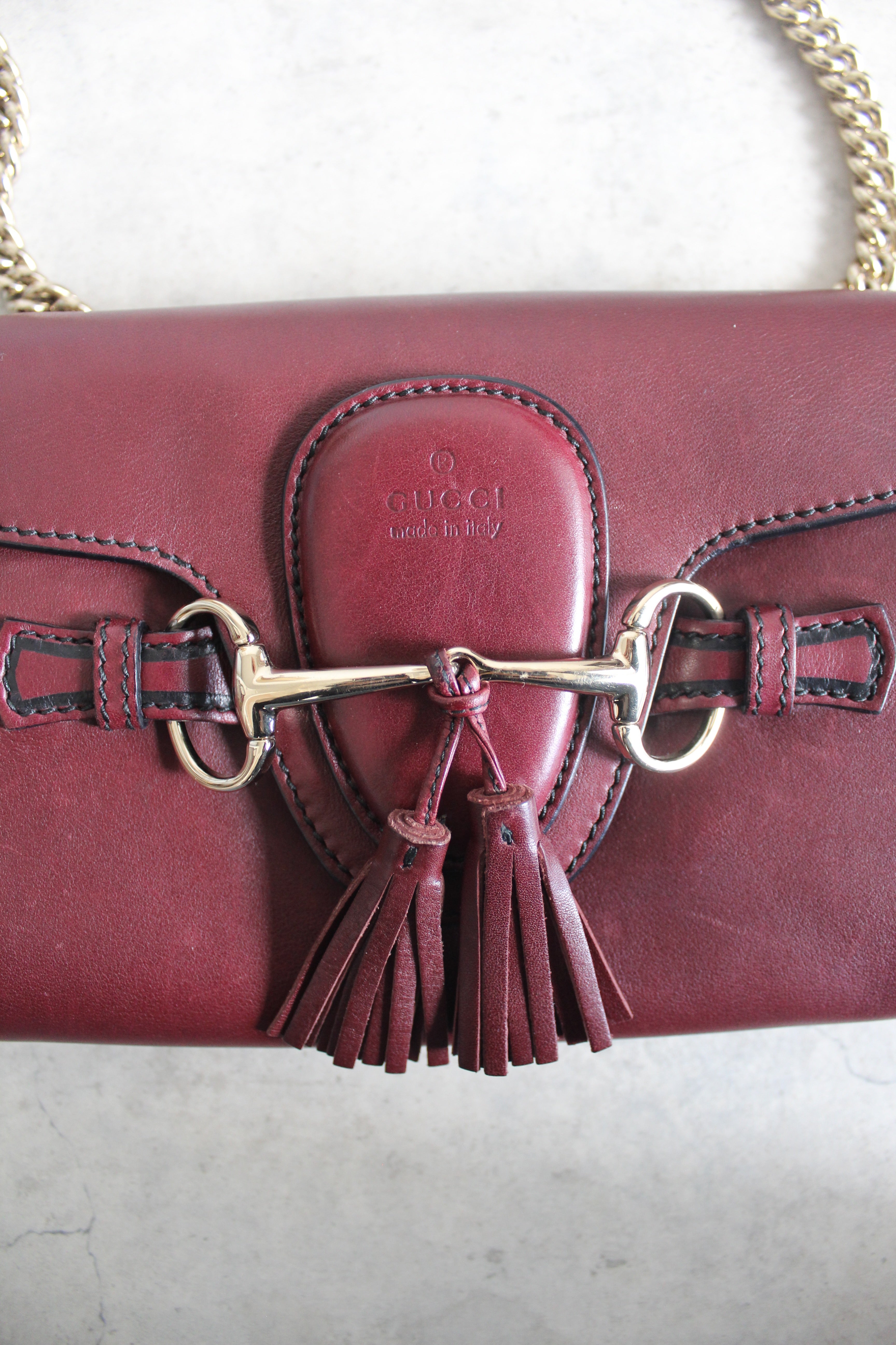 Emily bag in Burgundy red