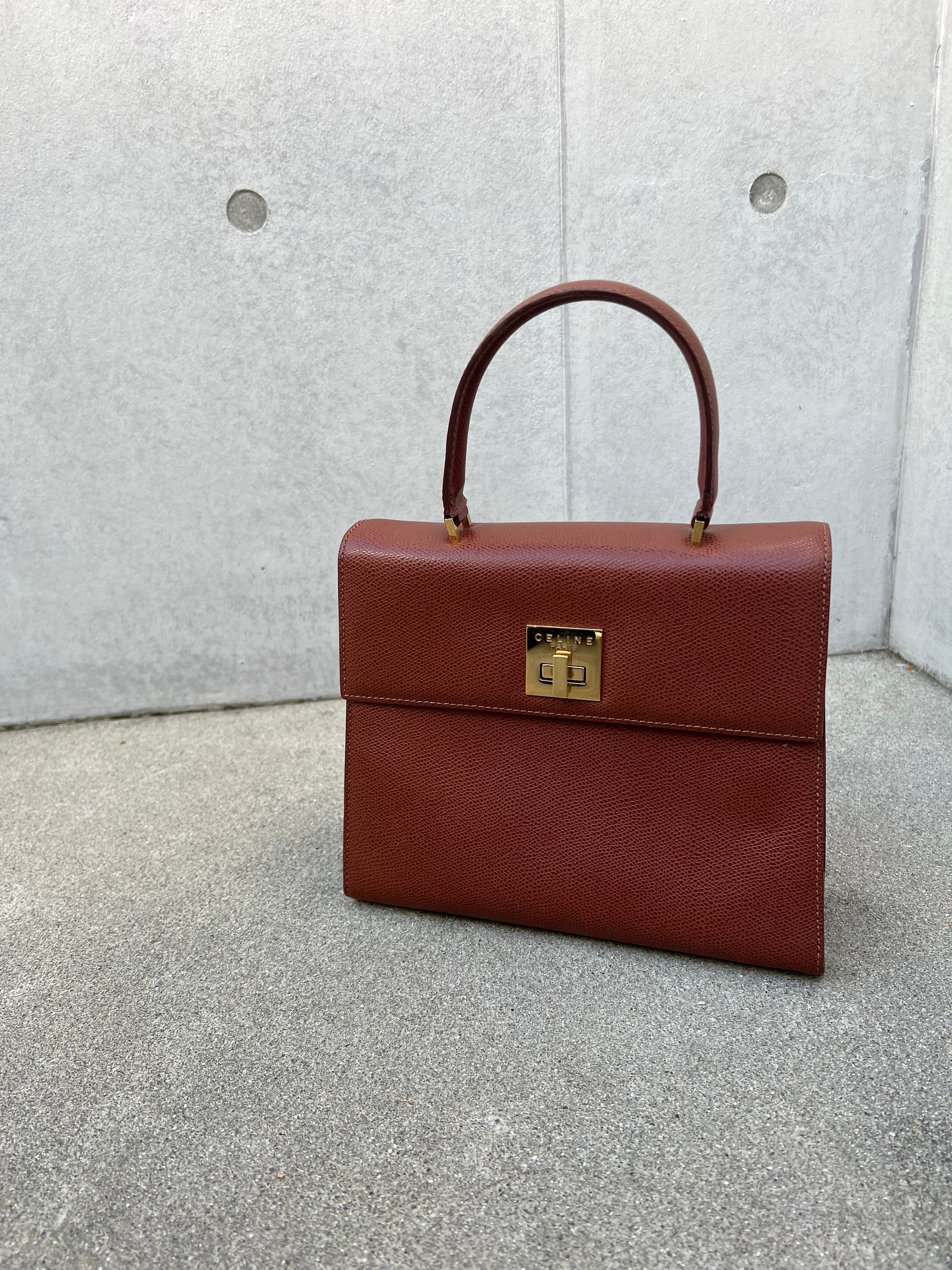 Top Handle Kelly Brown w Shoulder straps