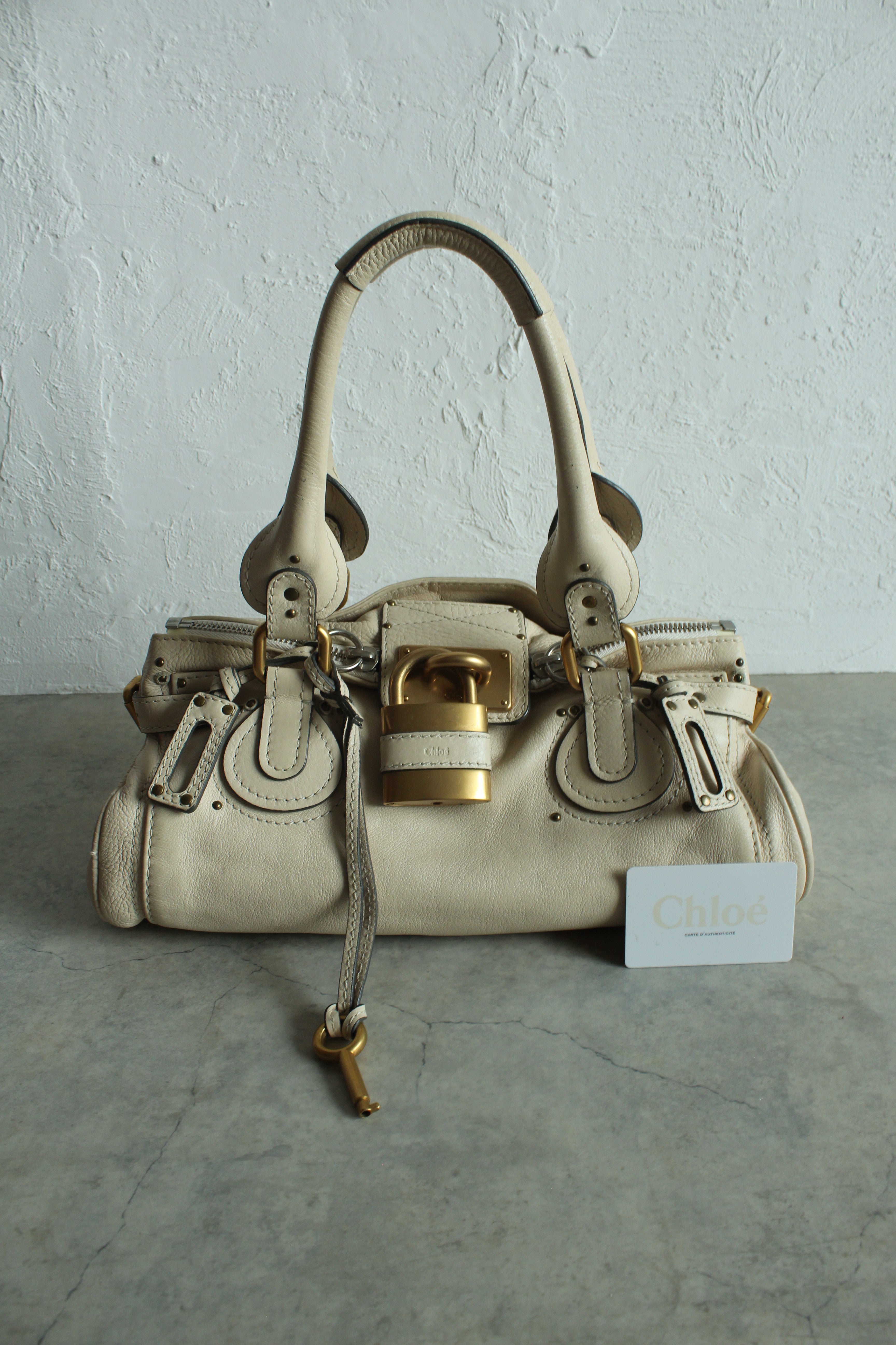 Paddington Bag Beige white