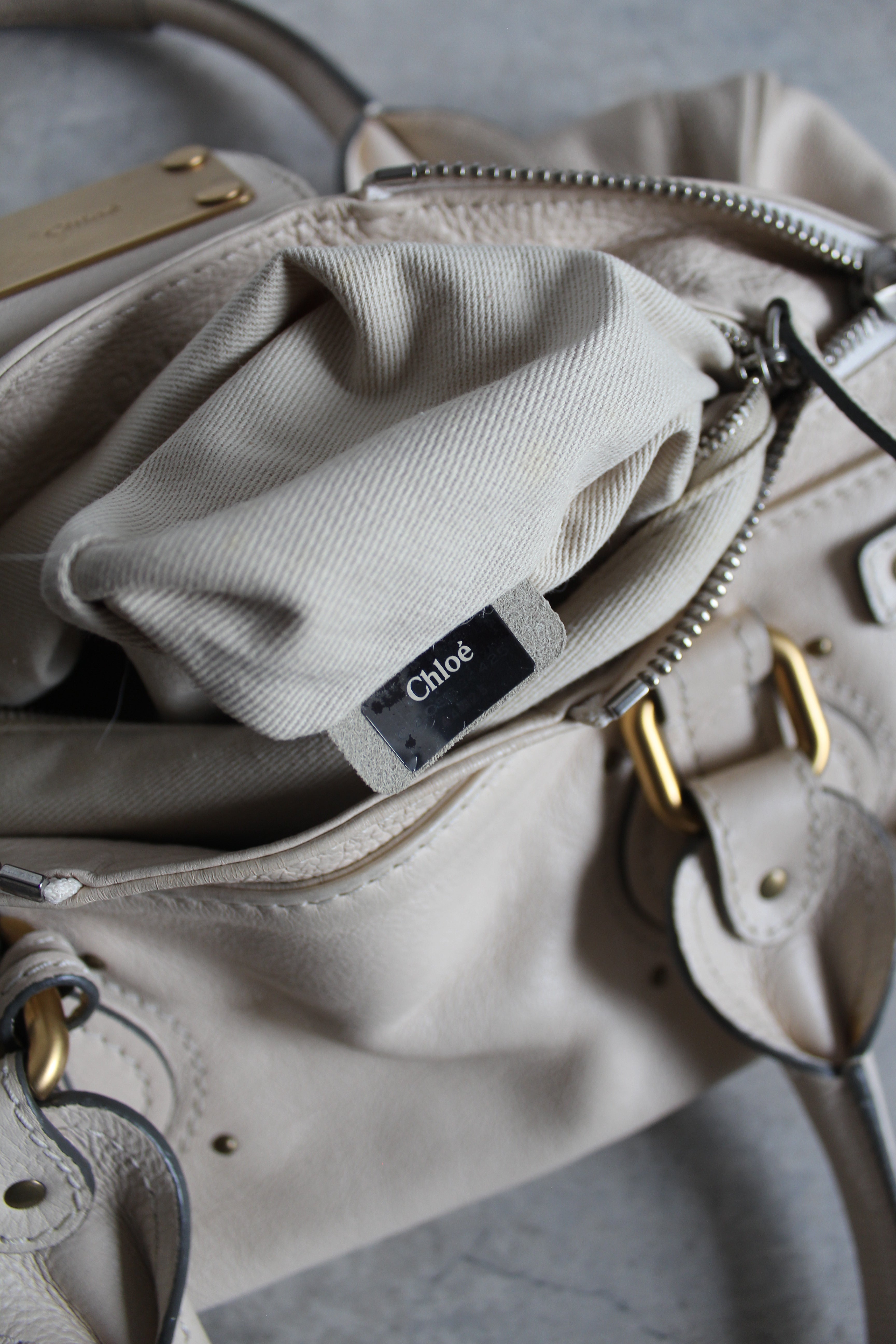 Paddington Bag Beige white