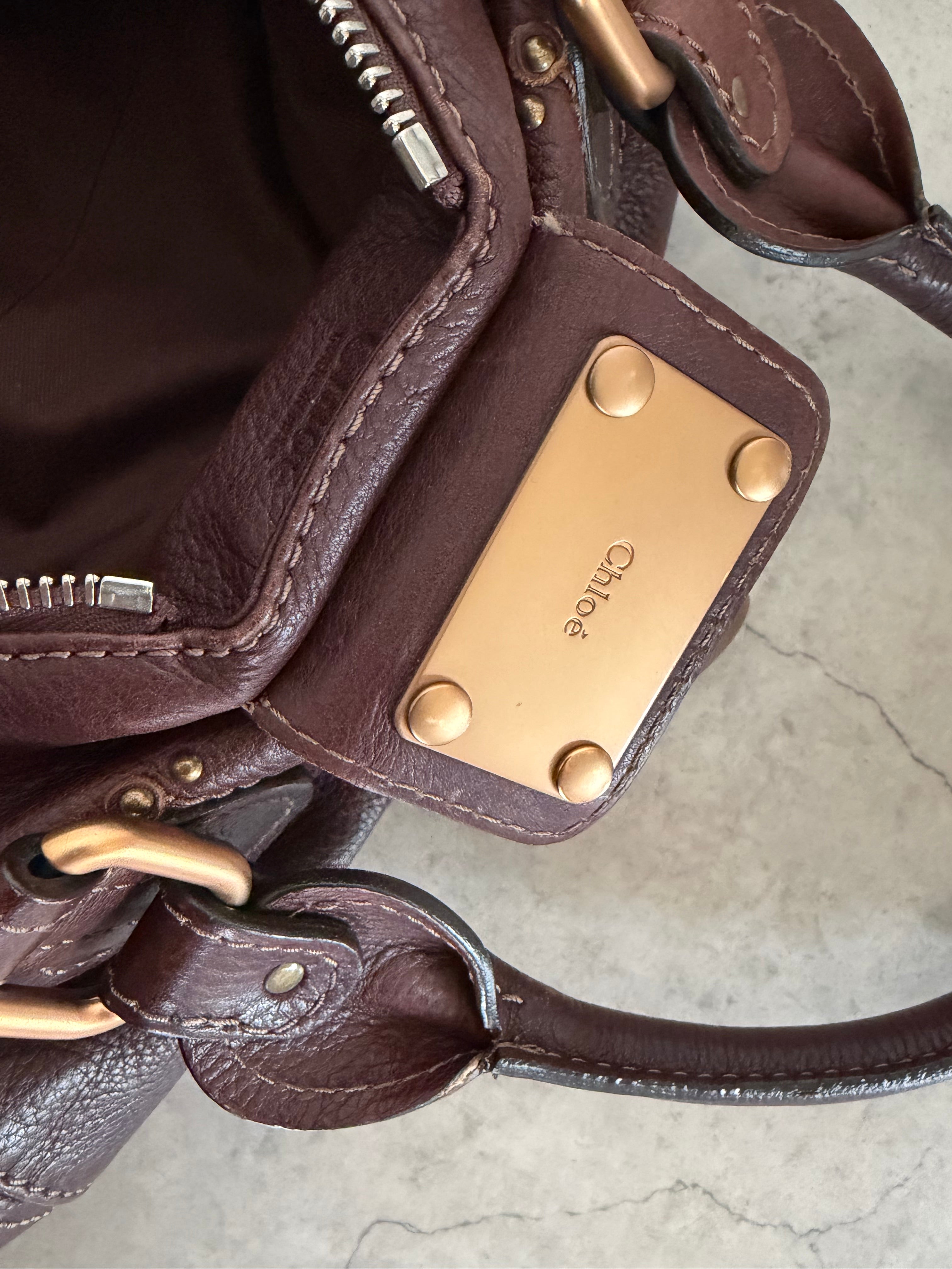 Medium Paddington Handbag in Dark Brown Y2K