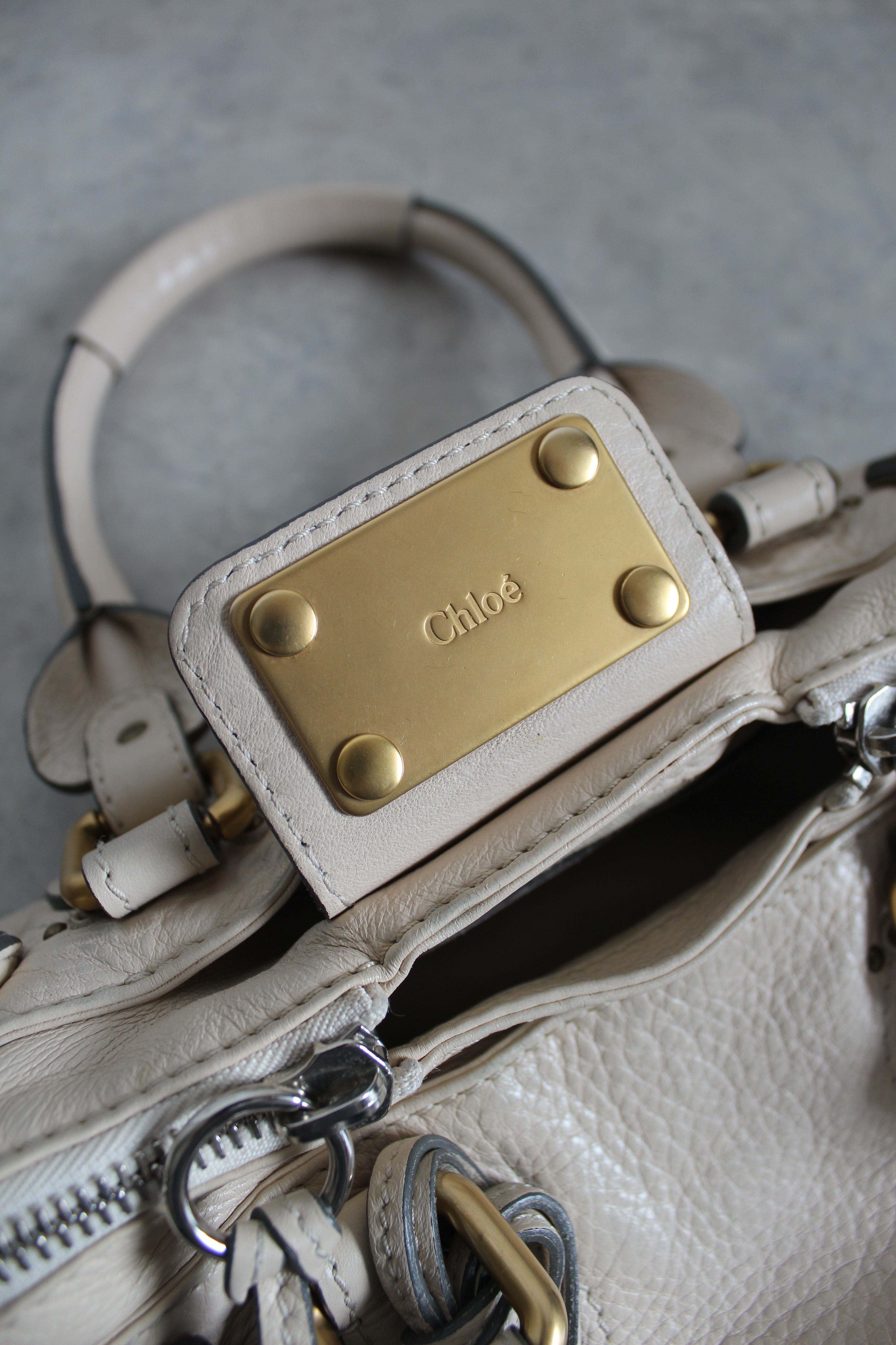 Mini Paddington Bag in Cream beige