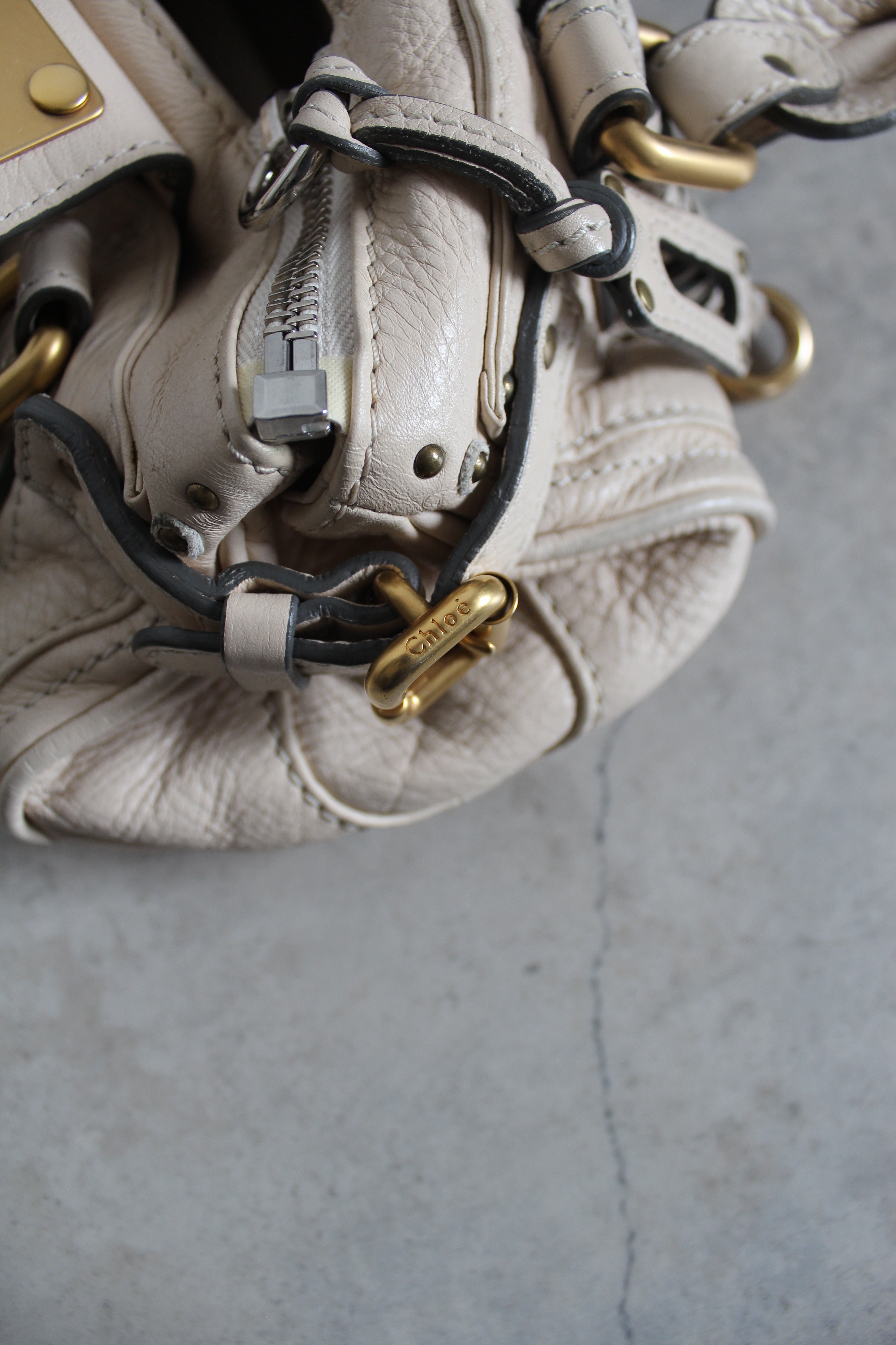 Mini Paddington Bag in Cream beige