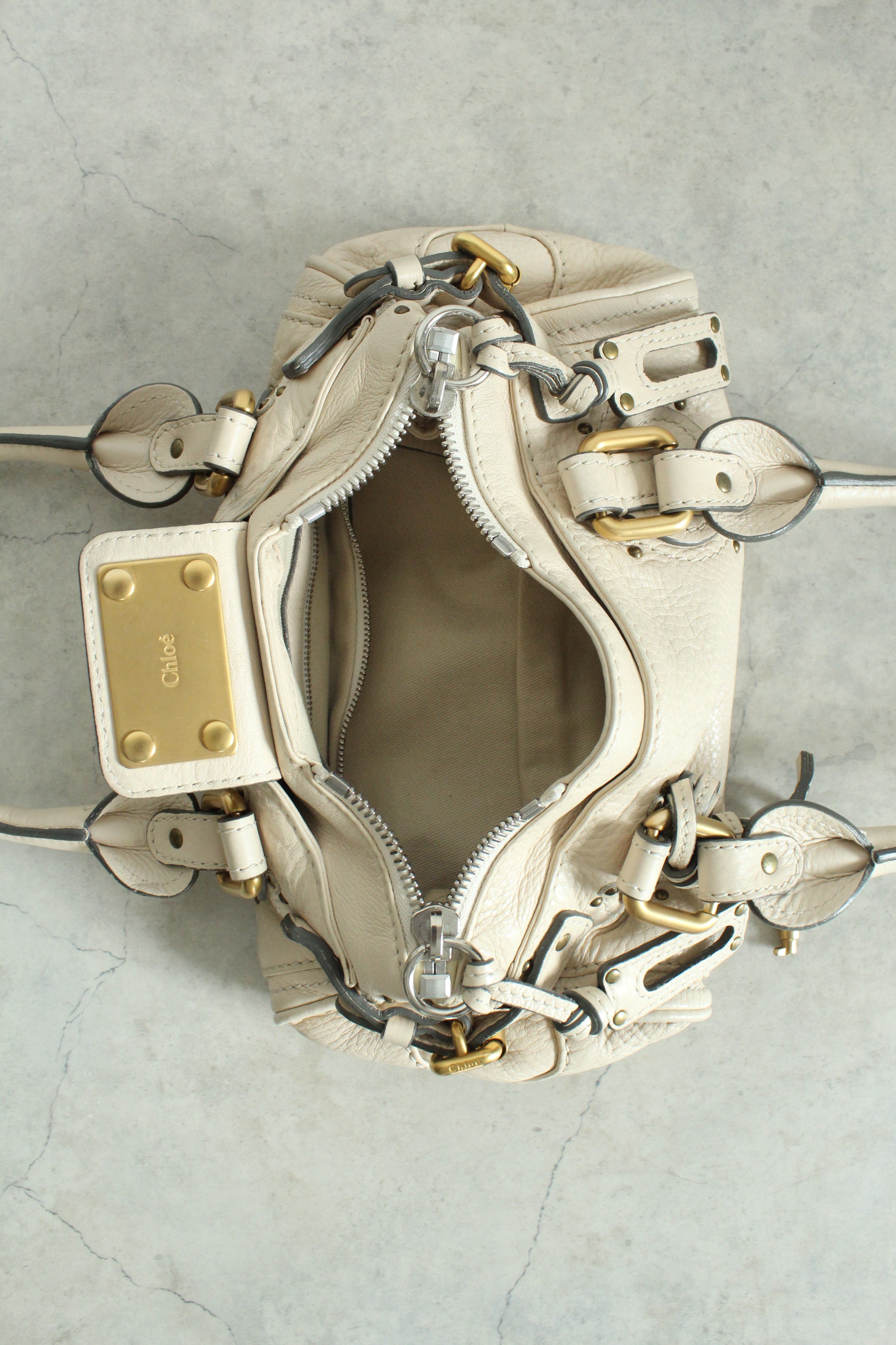 Mini Paddington Bag in Cream beige