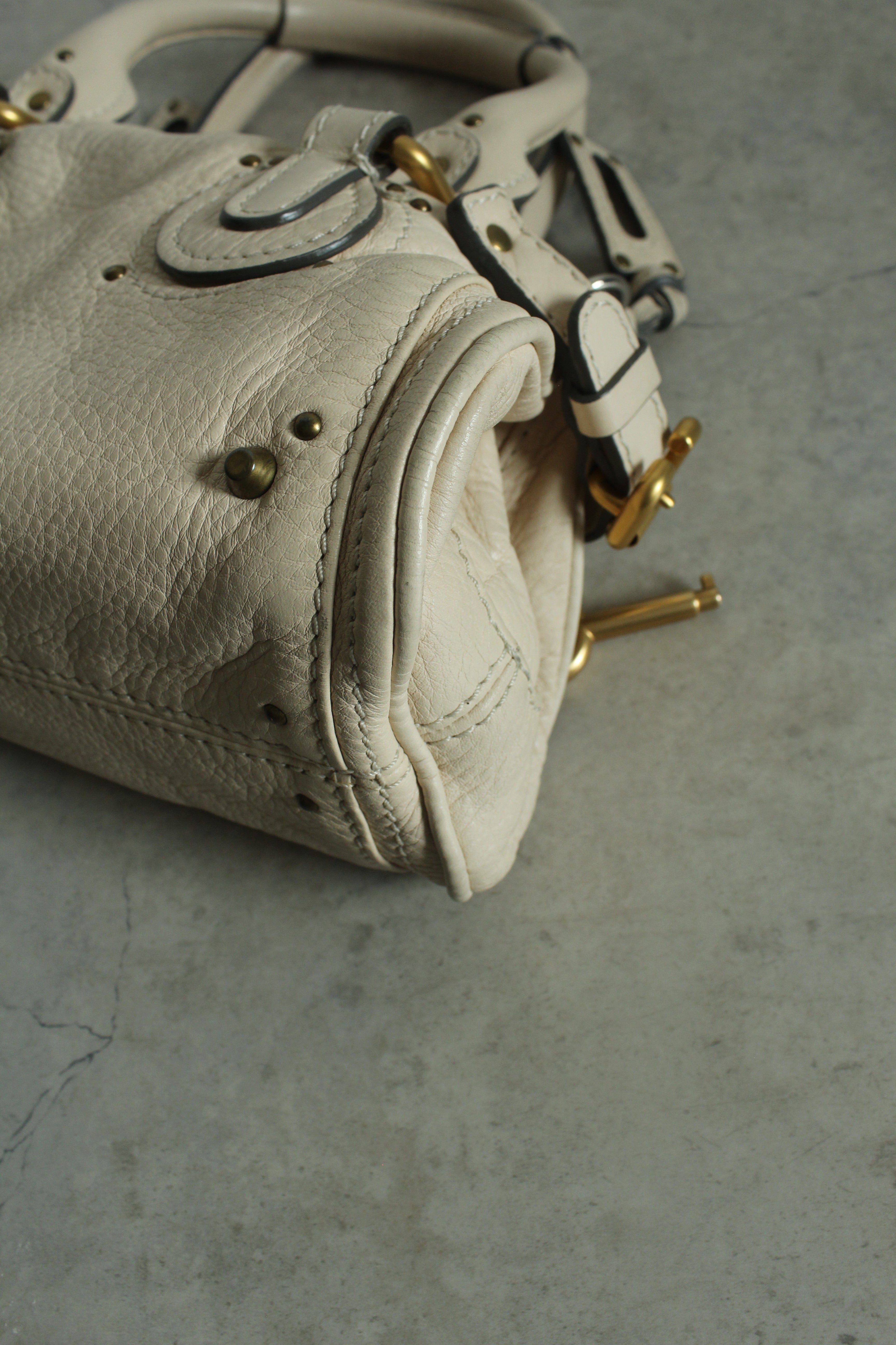 Mini Paddington Bag in Cream beige
