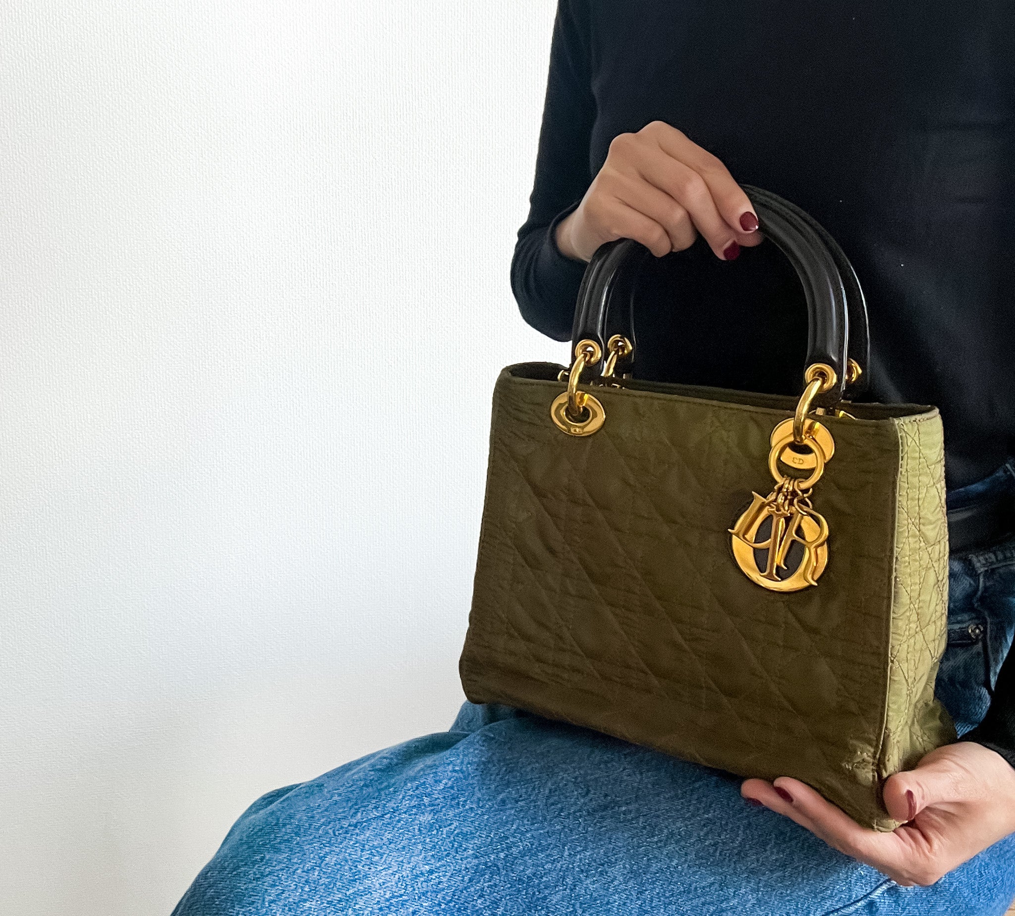 Lady Dior in Nylon Army Green