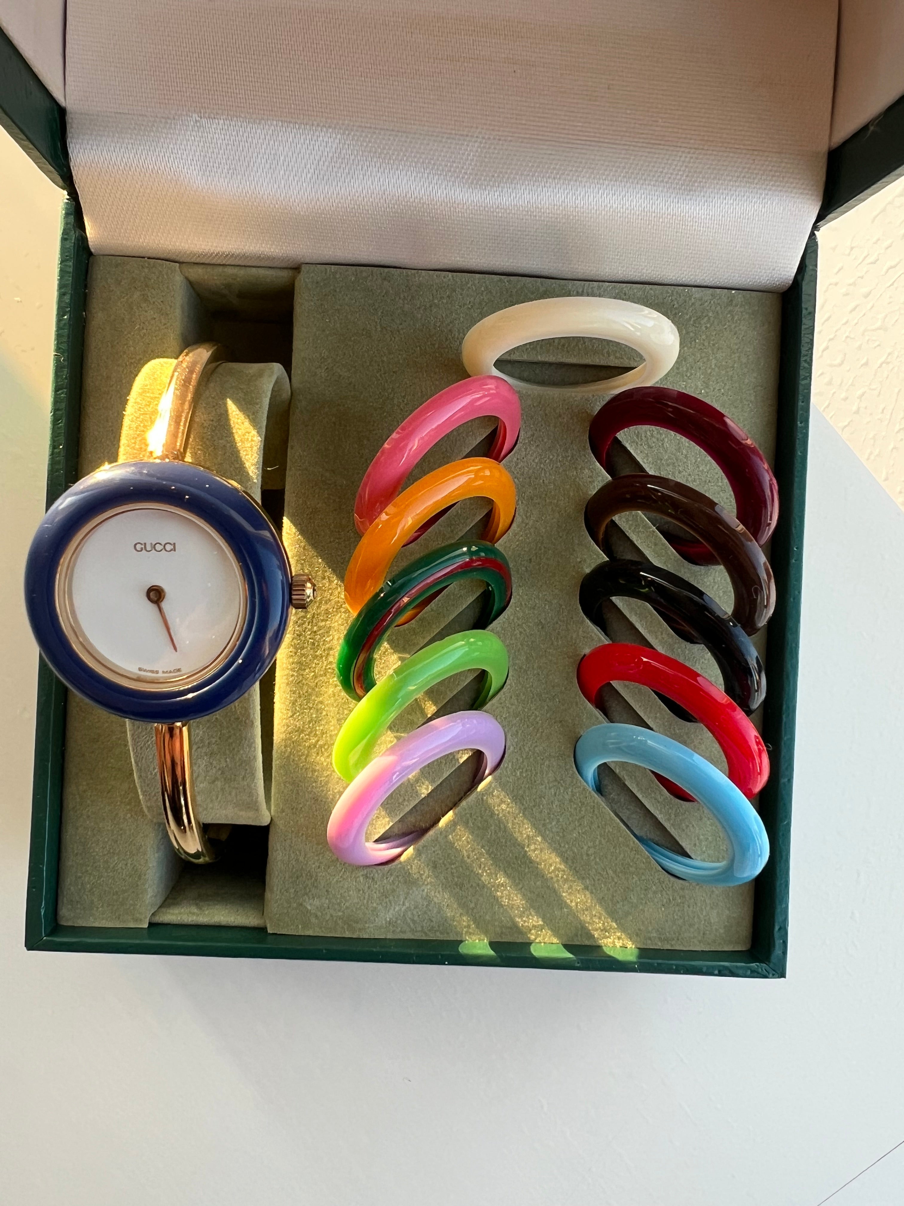 1100L Gold Interchangeable Bezel Watch Set in 12 colors, 1995