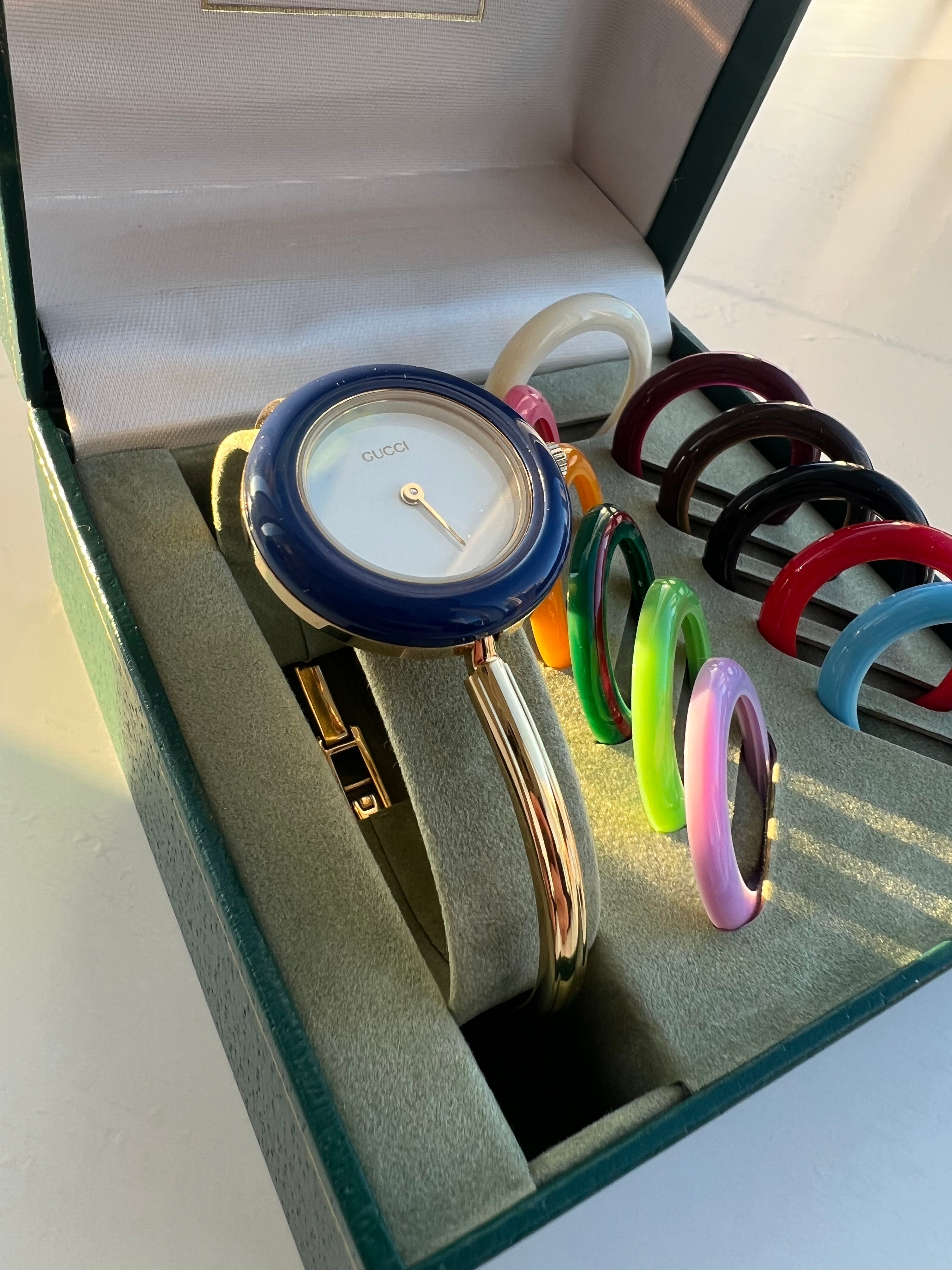 1100L Gold Interchangeable Bezel Watch Set in 12 colors, 1995