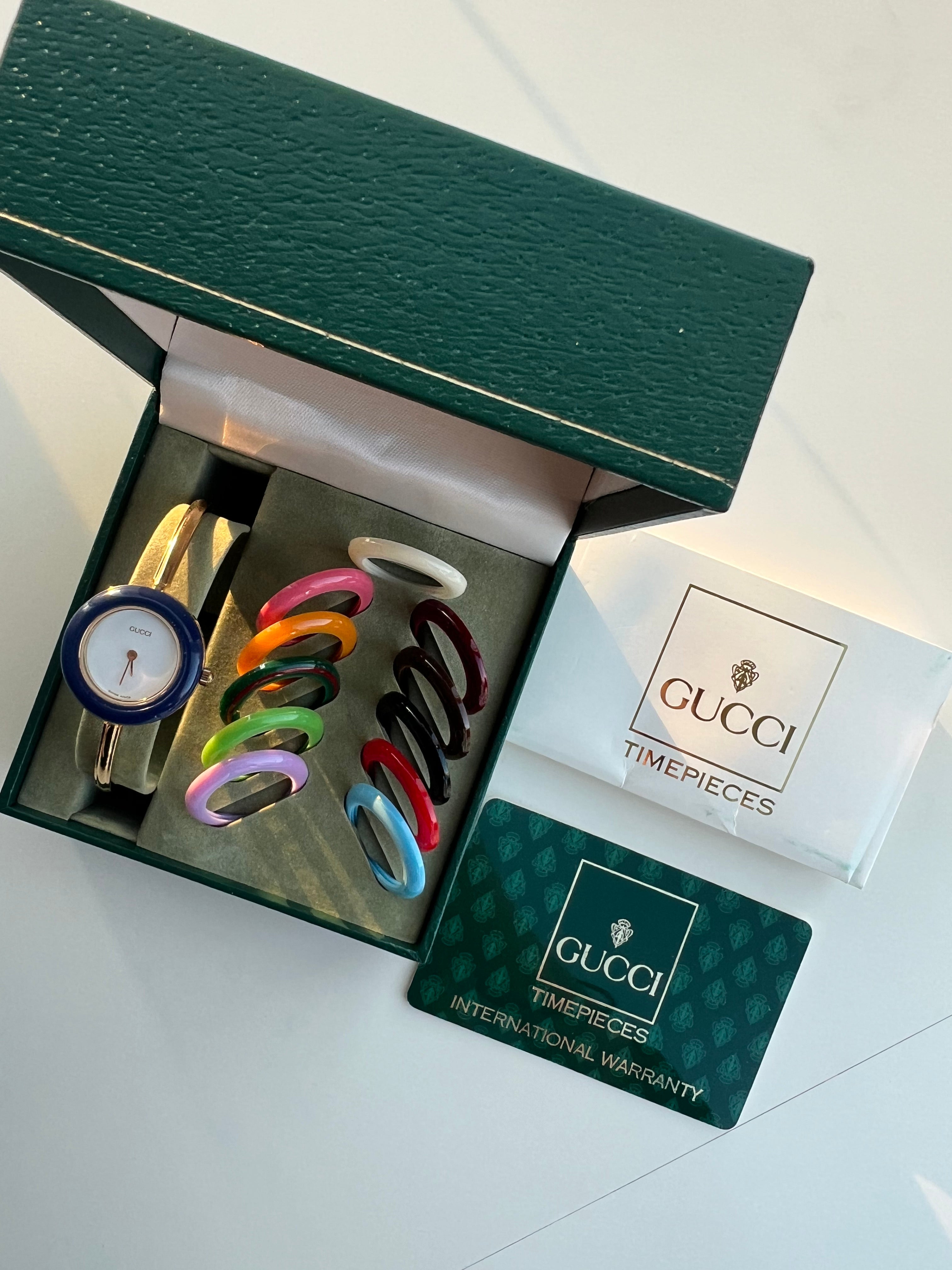 1100L Gold Interchangeable Bezel Watch Set in 12 colors, 1995