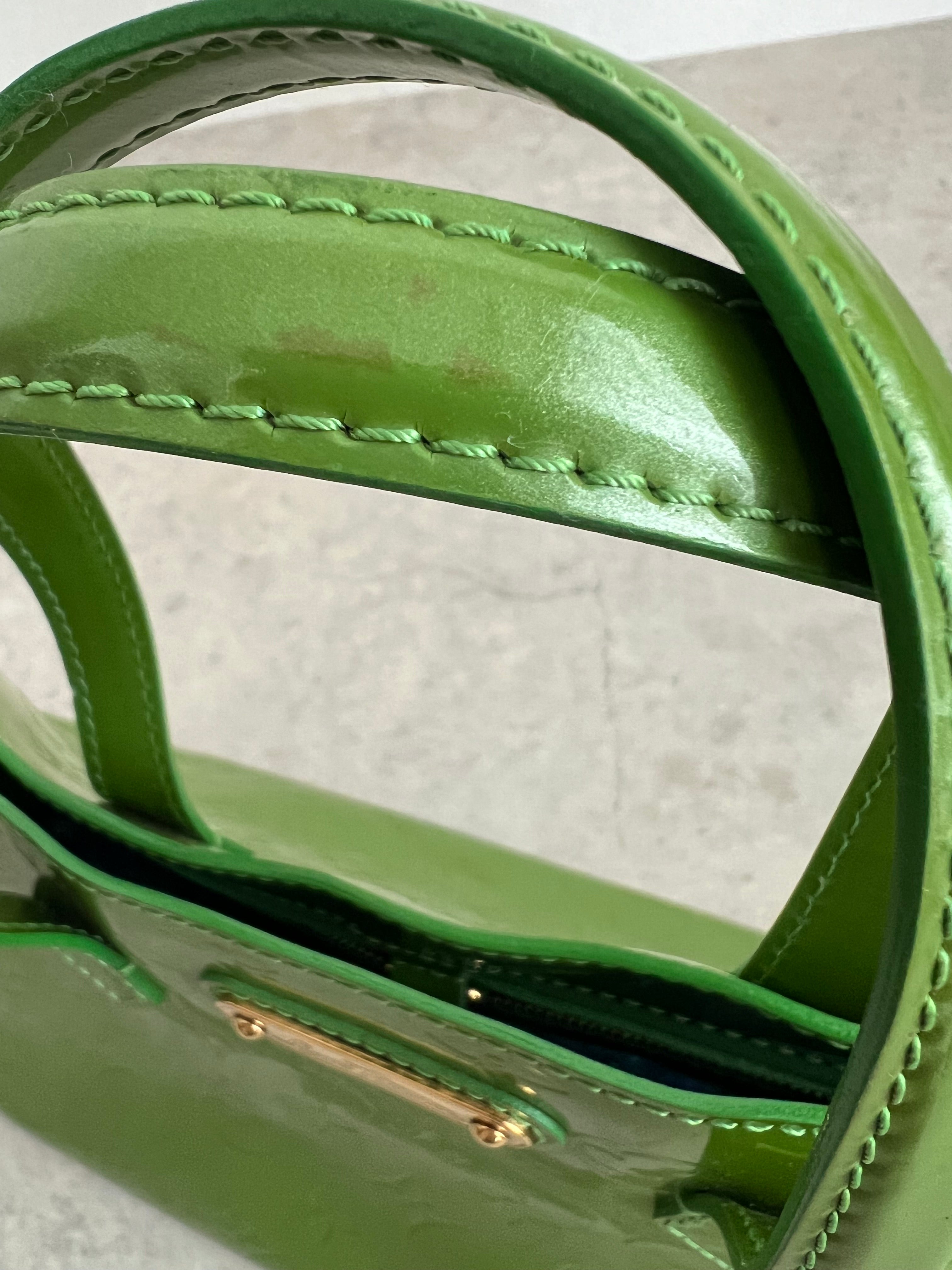 Monogram Vernis Pistachio Green Wilshire Tote Handbag