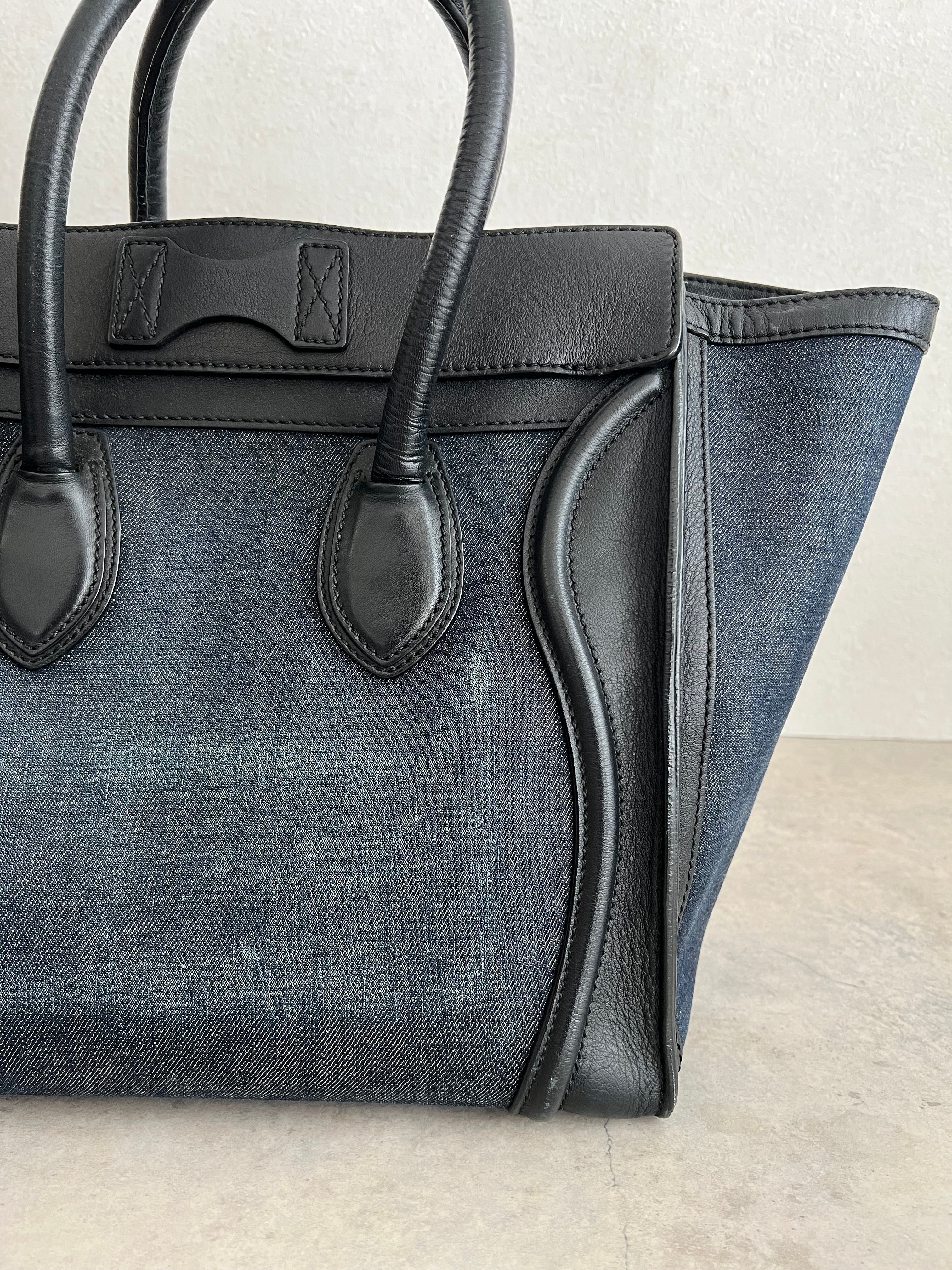 Phamtom Mini luggage in Indigo Denim