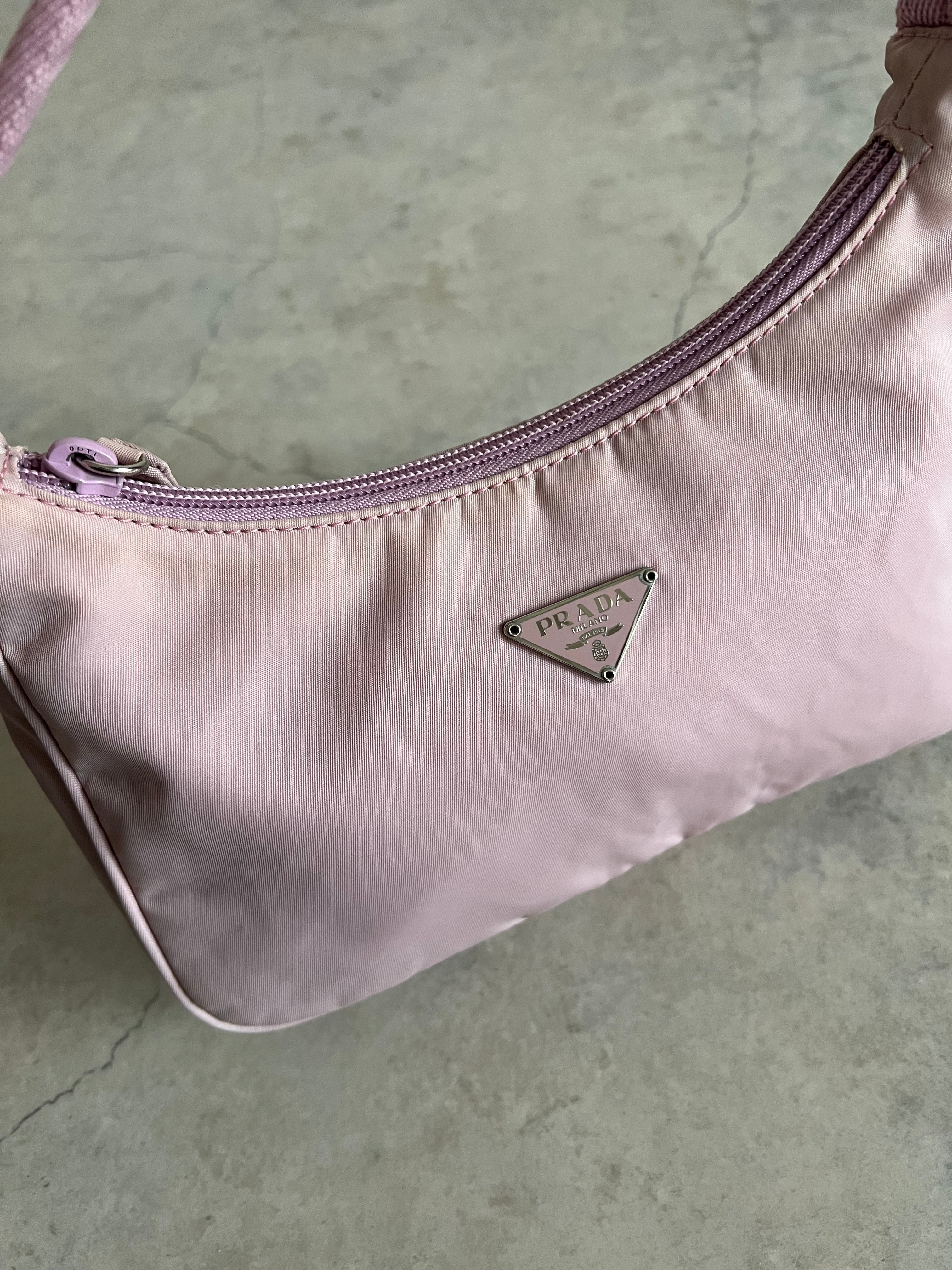 Y2k Pink Nylon Accessory Bag