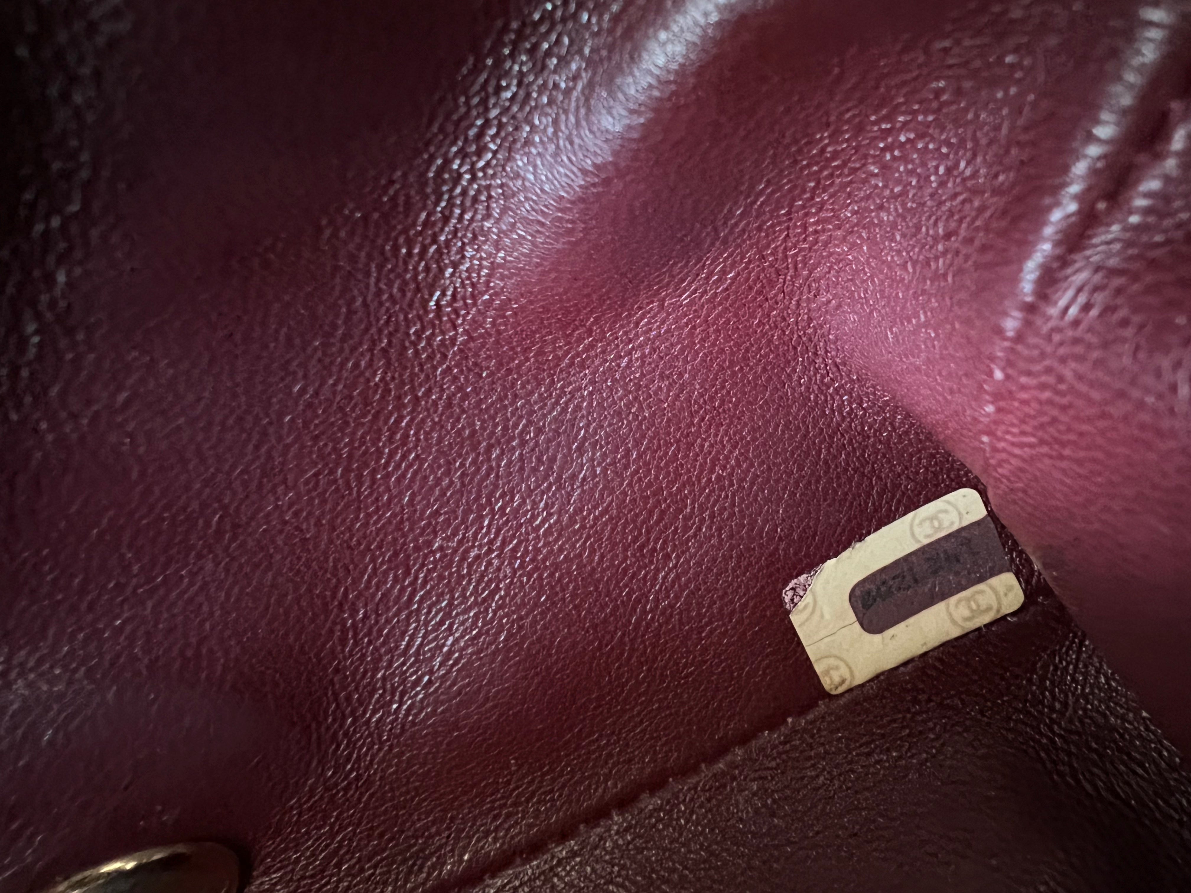 1989-1991 Lambskin full flap twist lock 19cm