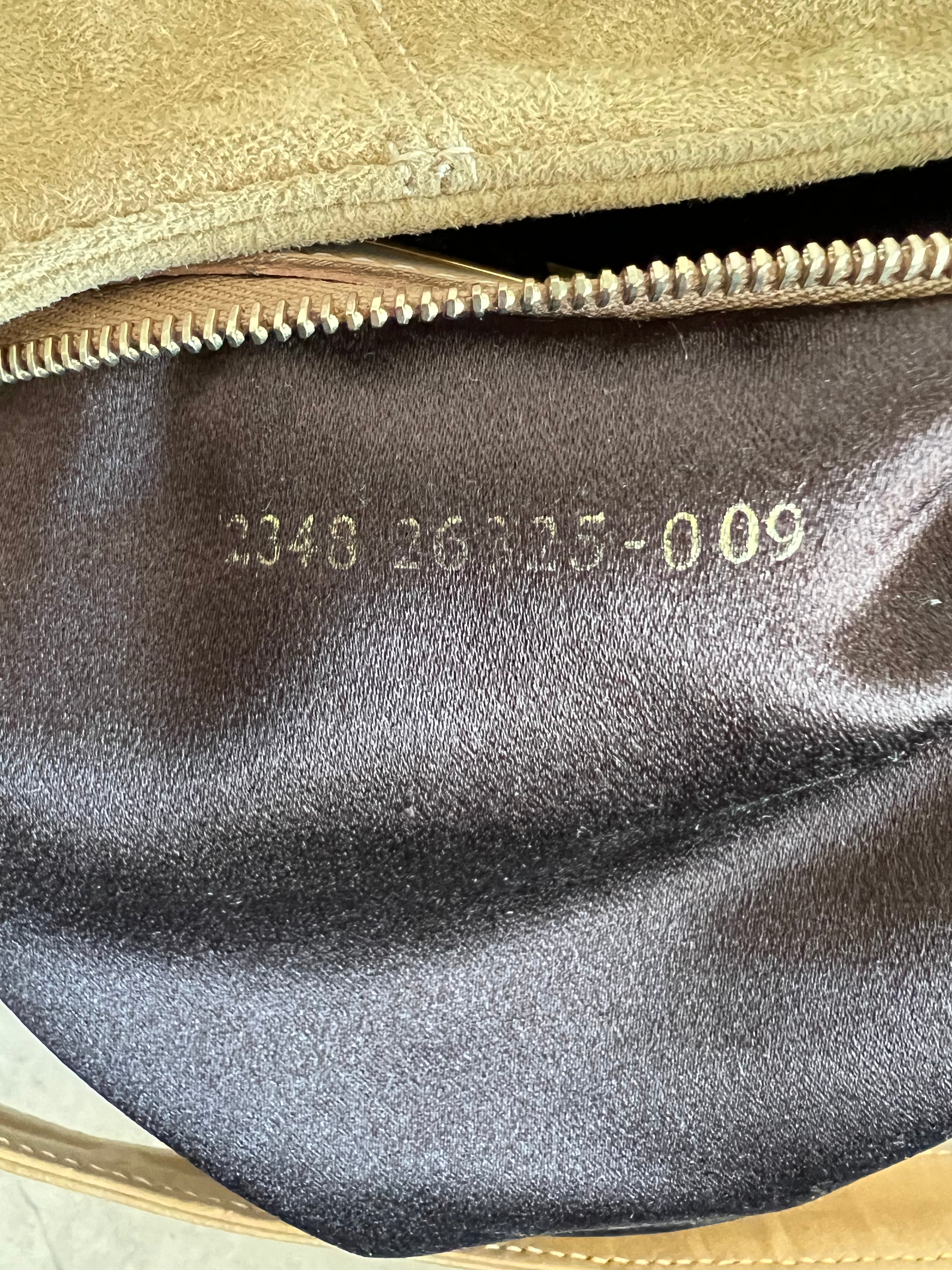 Suede Mama Baguette in Beige