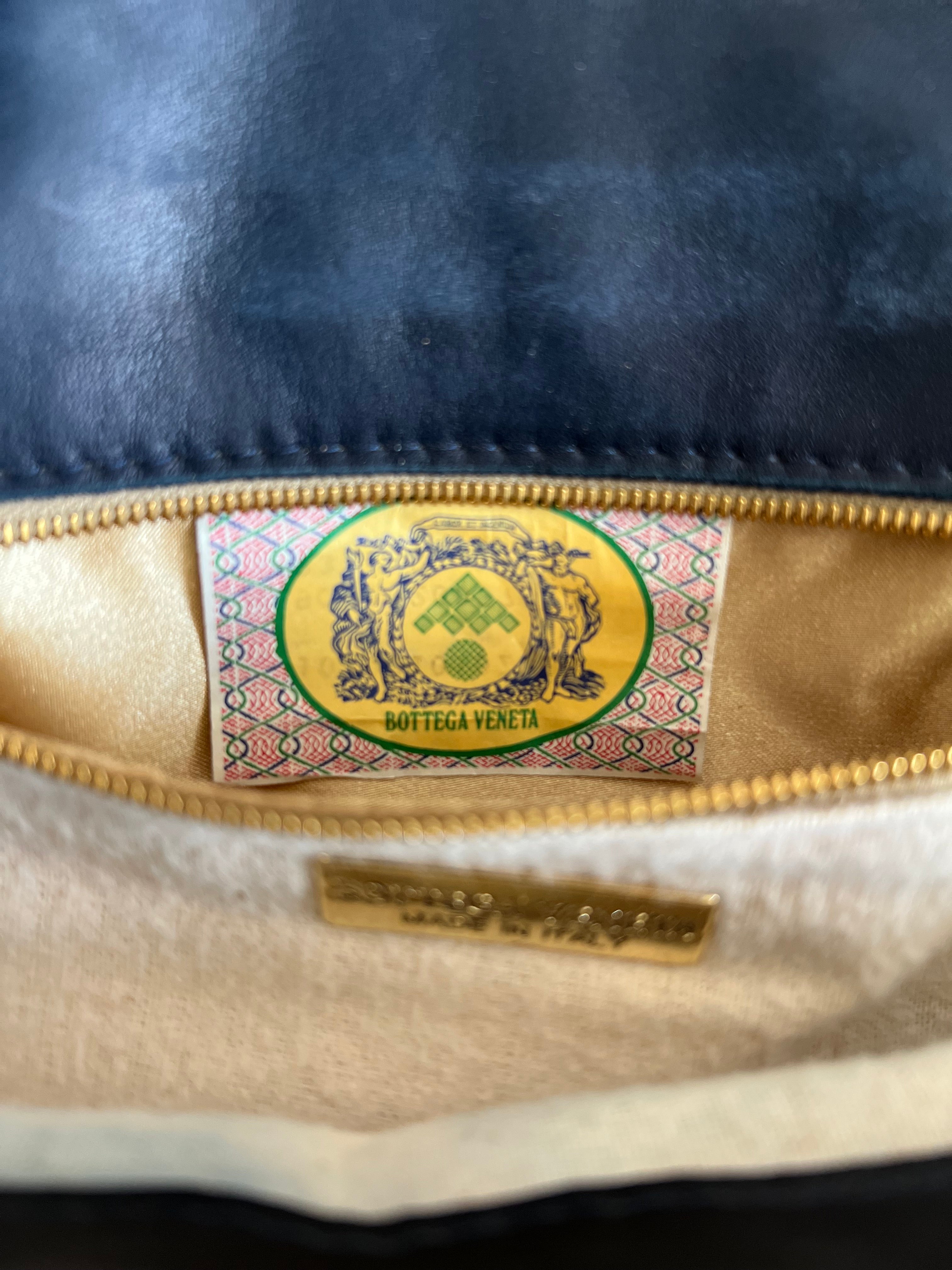 Intrecciato Top Handle bag in Navy
