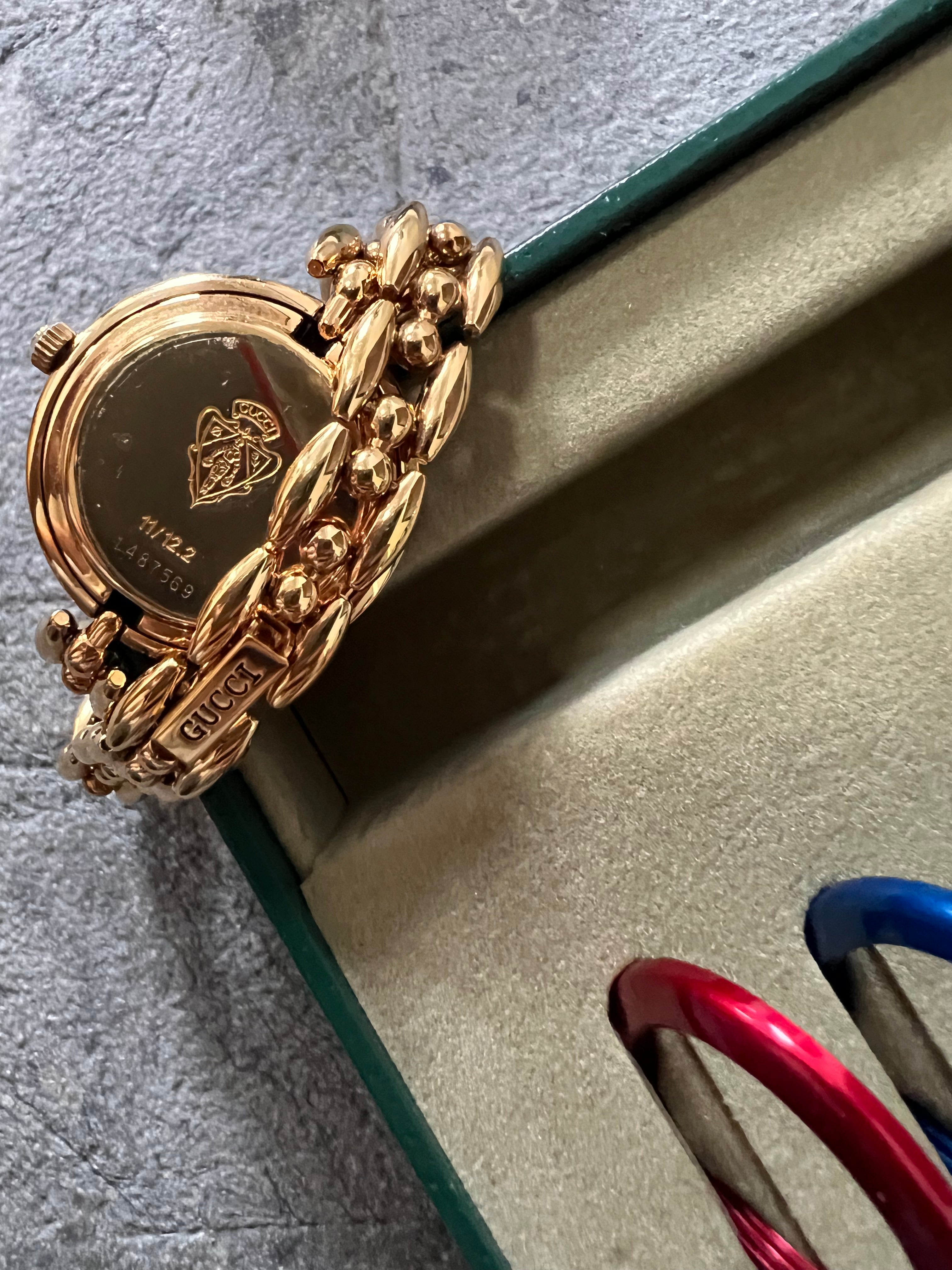 Interchangeable Bezel 6 colors Watch Accessories in Gold w original warranty card 1995