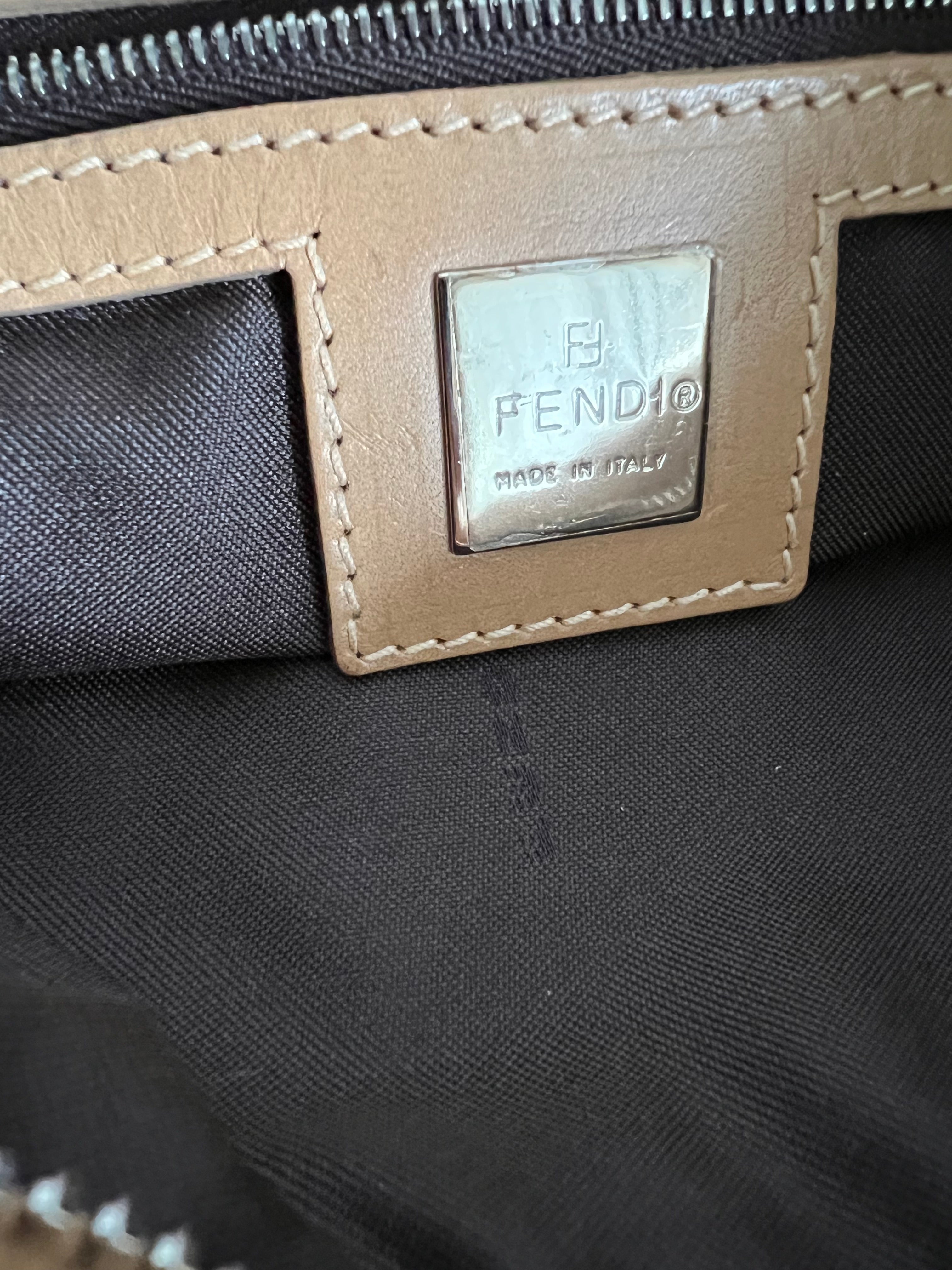 Faux Fur Boa FF logo Tote Bag