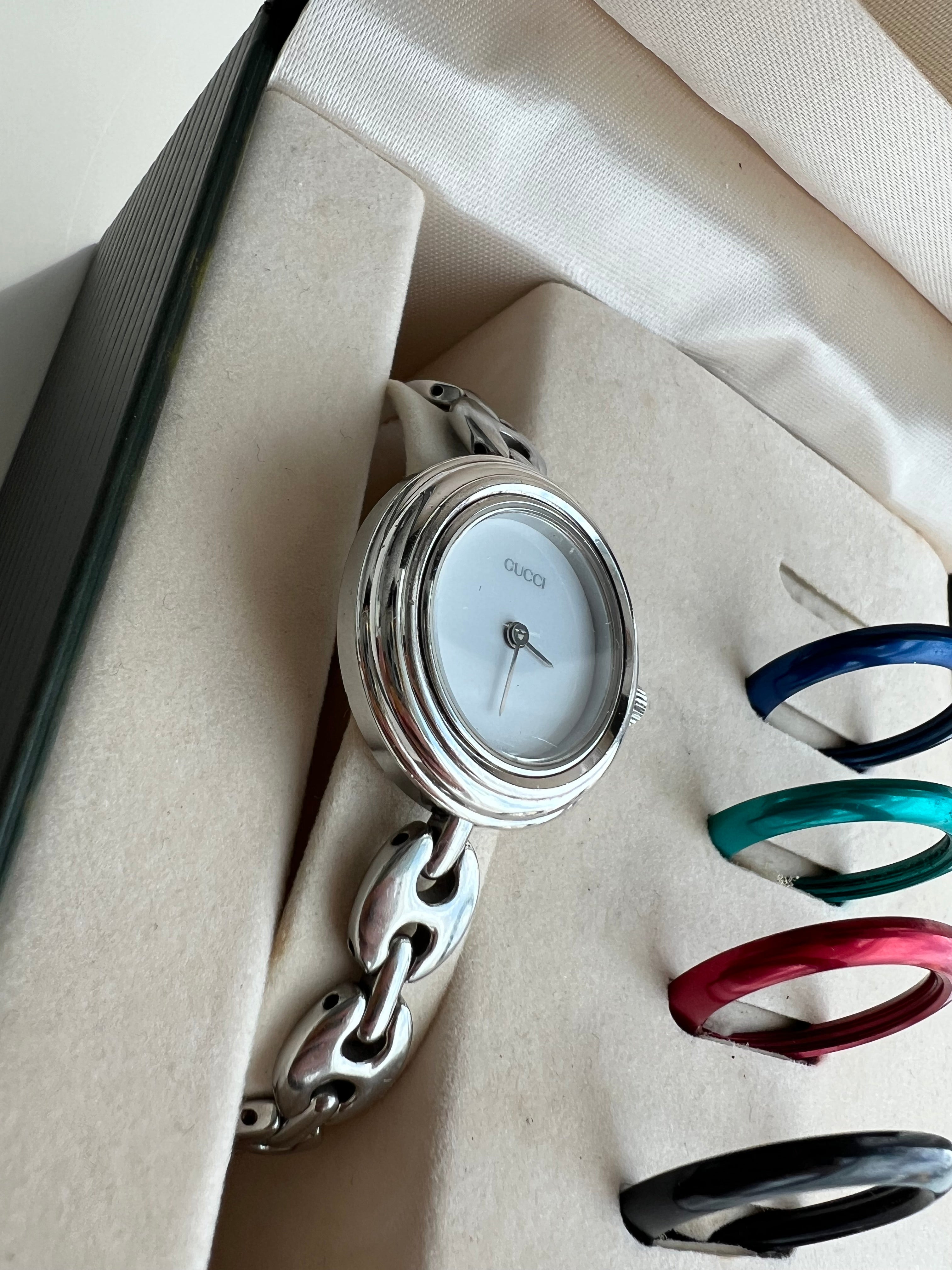 1998 Interchangeable Bezel Watch in Silver 5 colors