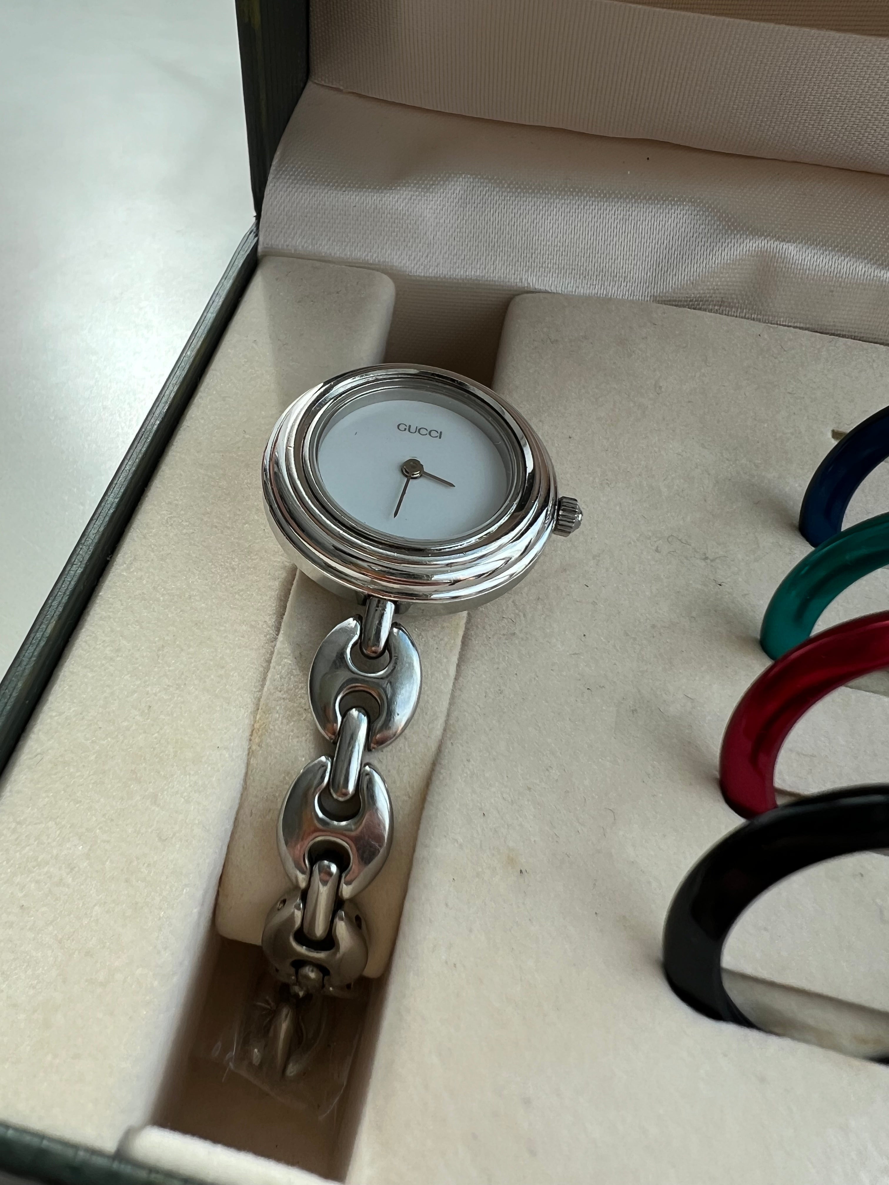 1998 Interchangeable Bezel Watch in Silver 5 colors