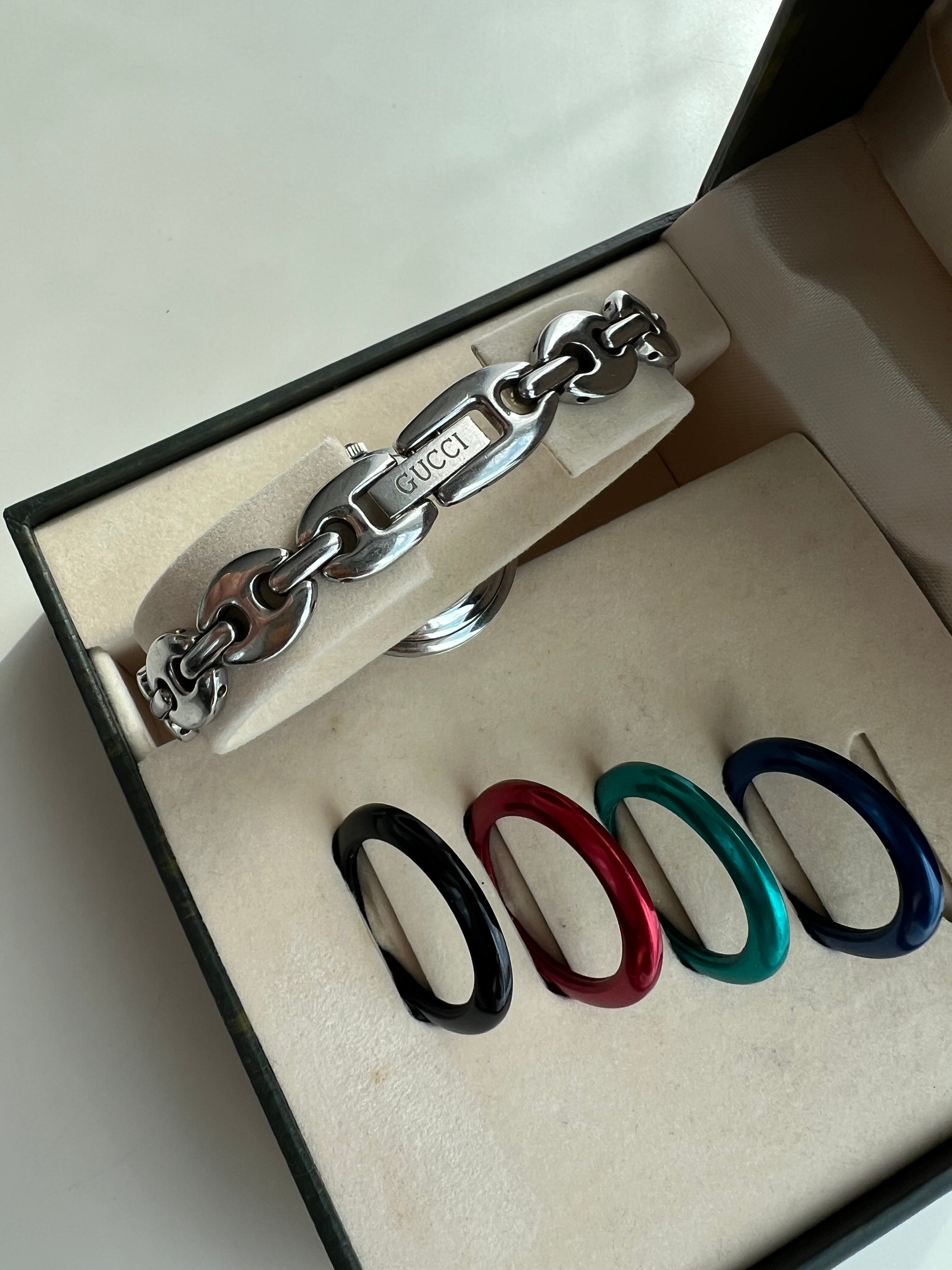 1998 Interchangeable Bezel Watch in Silver 5 colors