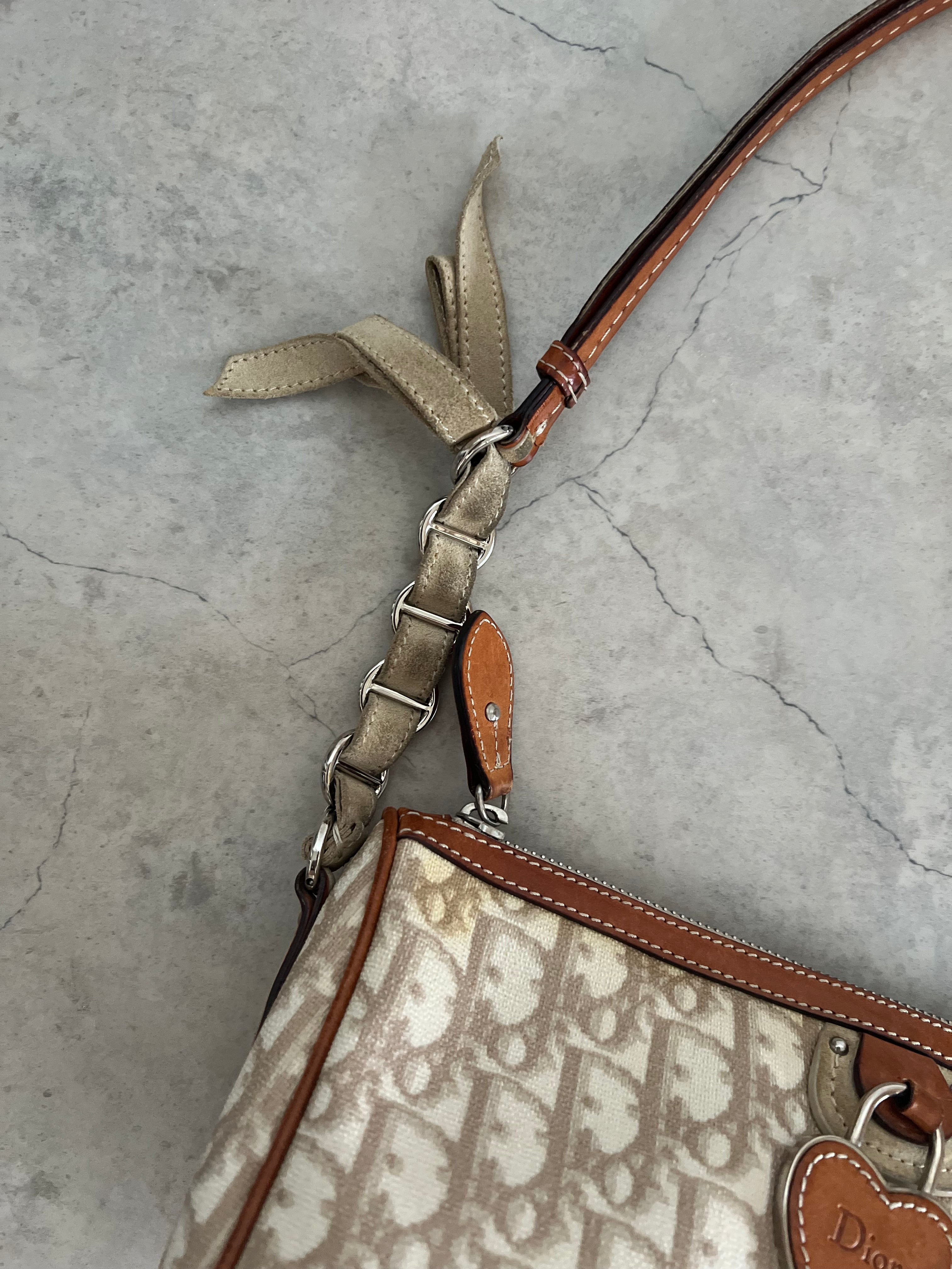 Romantique Shoulder Bag PVC Beige/Pink
