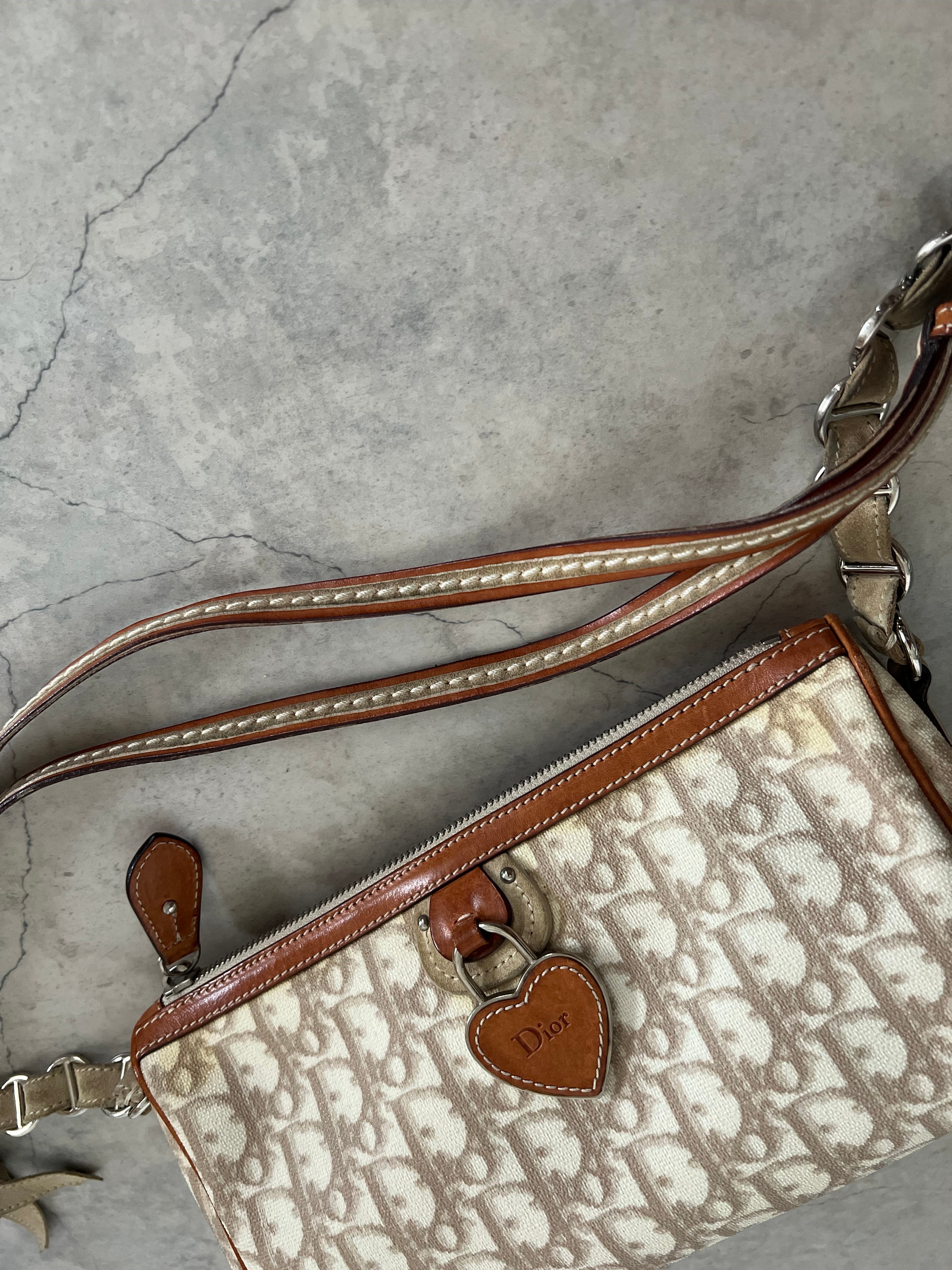 Romantique Shoulder Bag PVC Beige/Pink