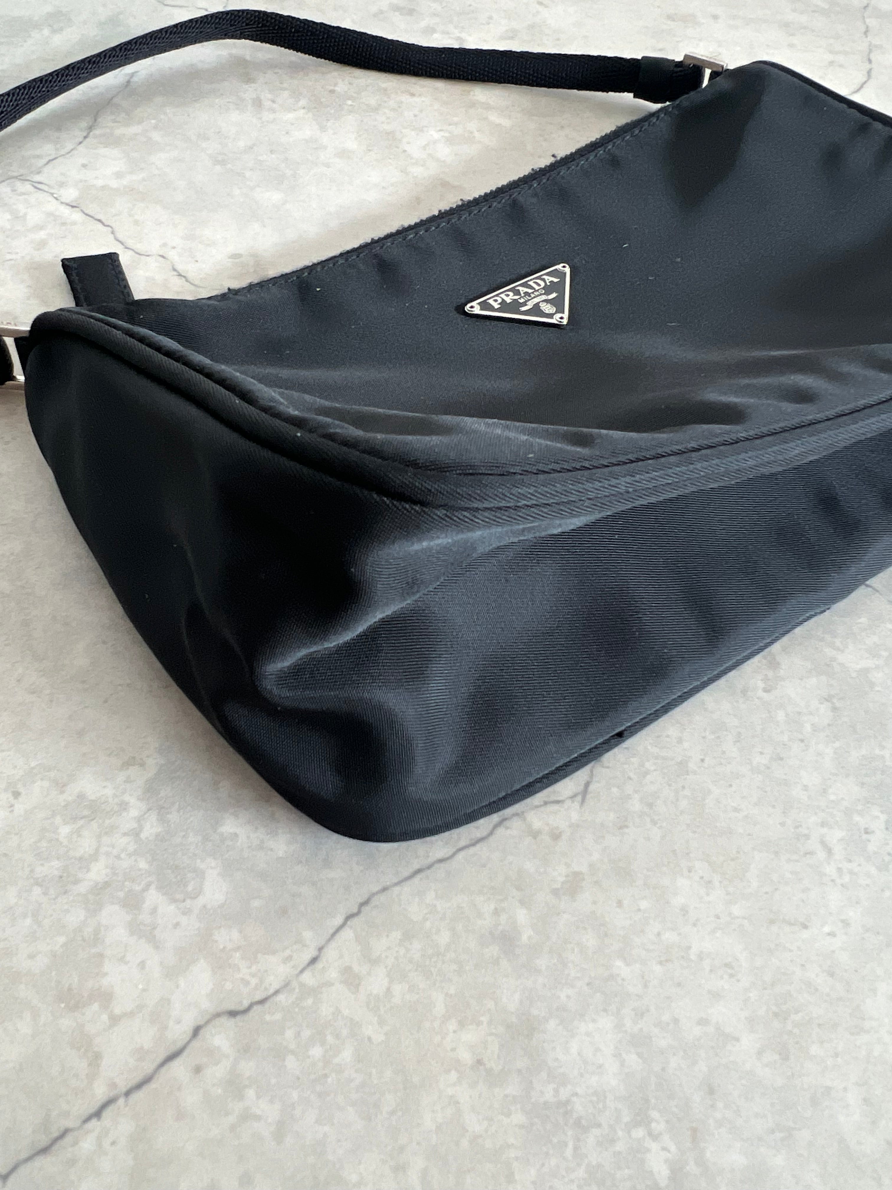 Tessuto Nylon accessory pouch bag in black