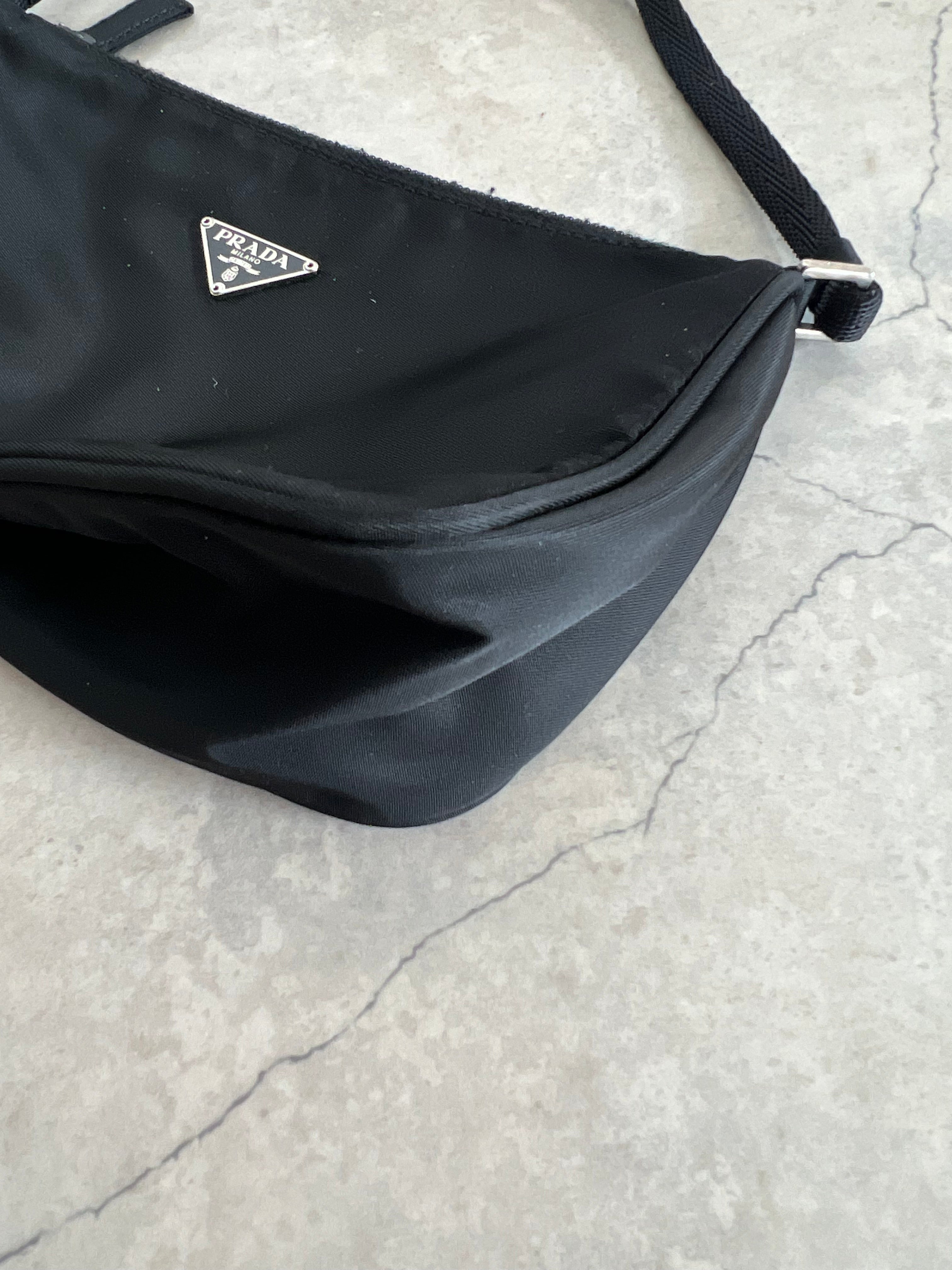 Tessuto Nylon accessory pouch bag in black