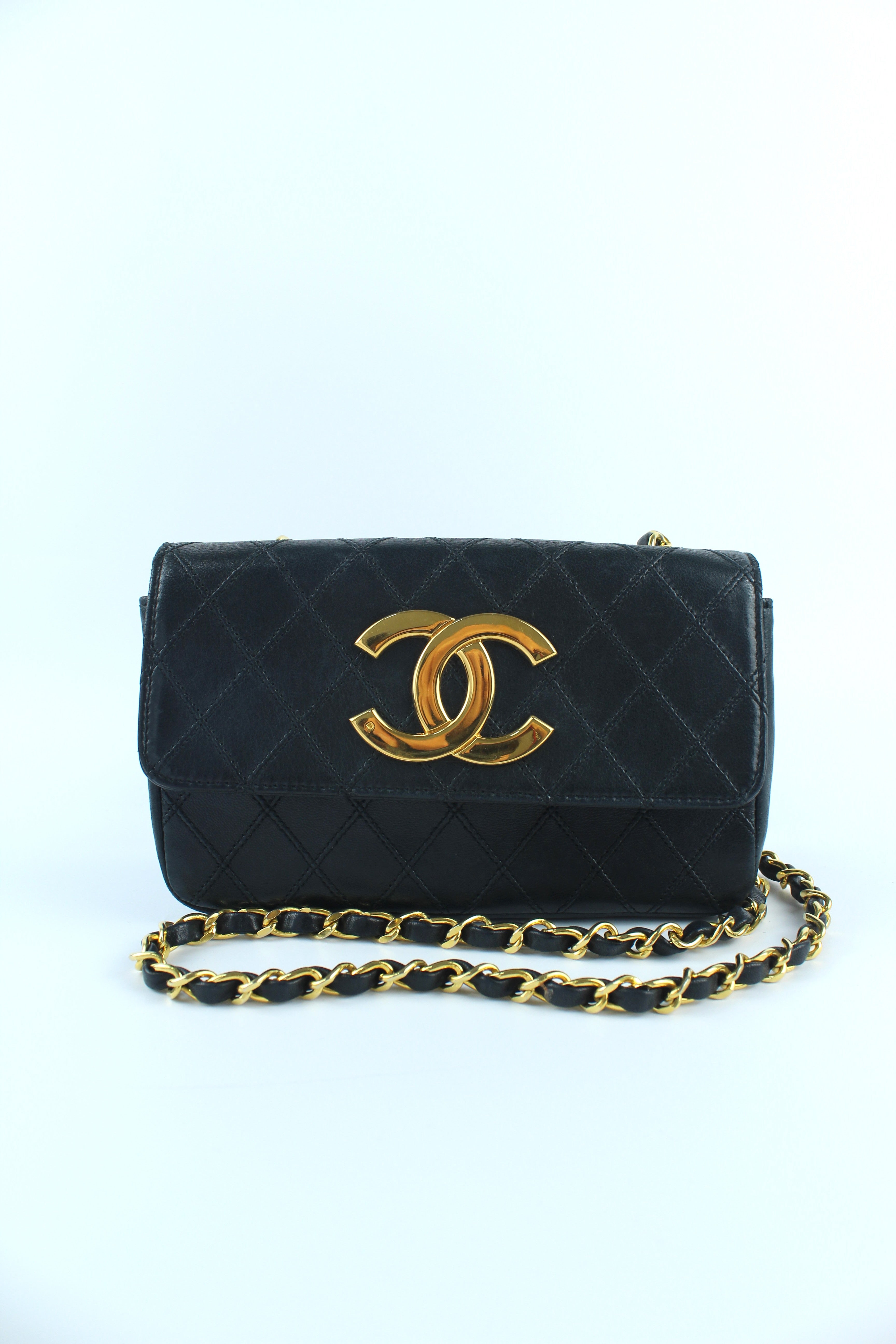 Petit Bicolore chain bag with oversized coco logo