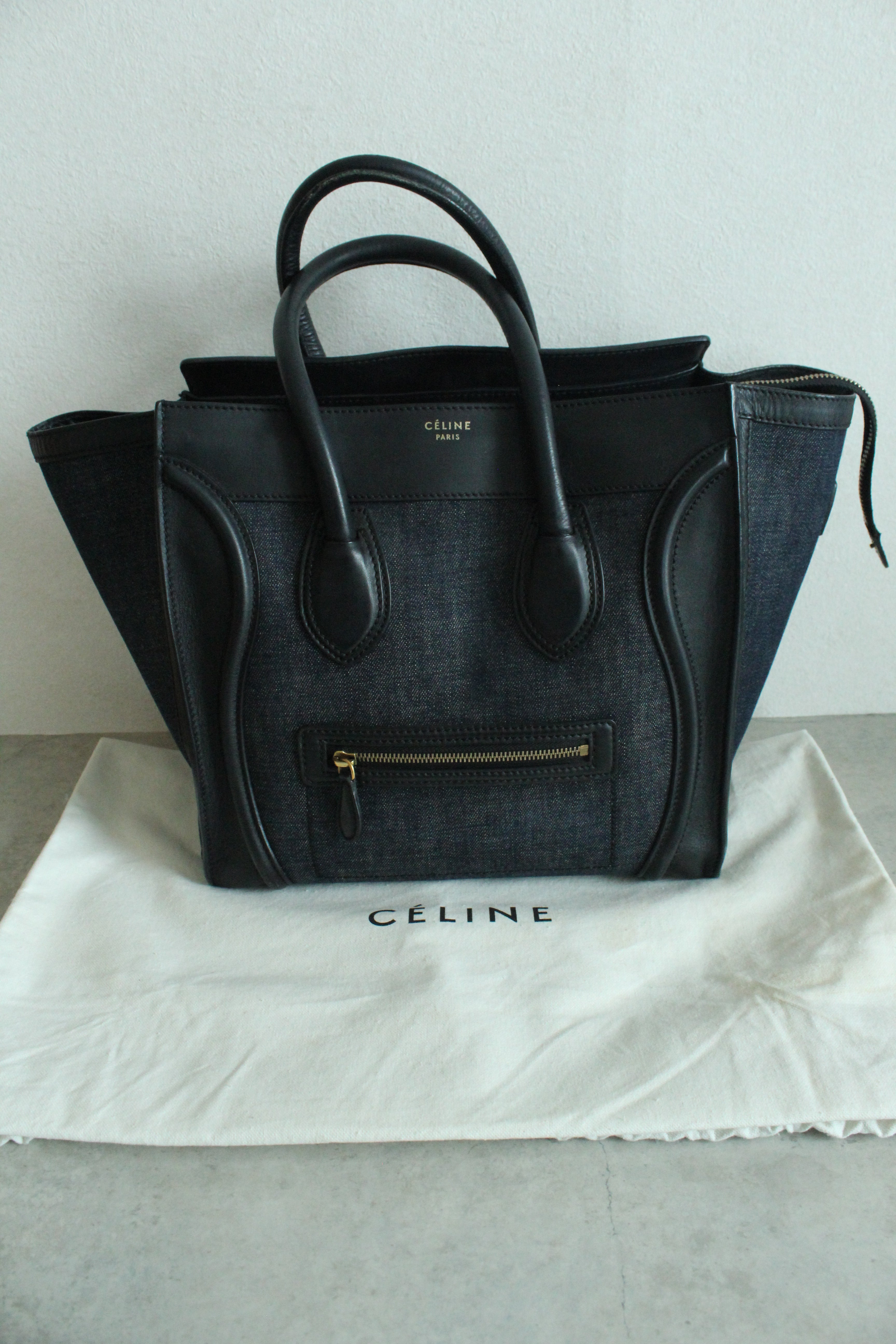 Phamtom Mini luggage in Indigo Denim