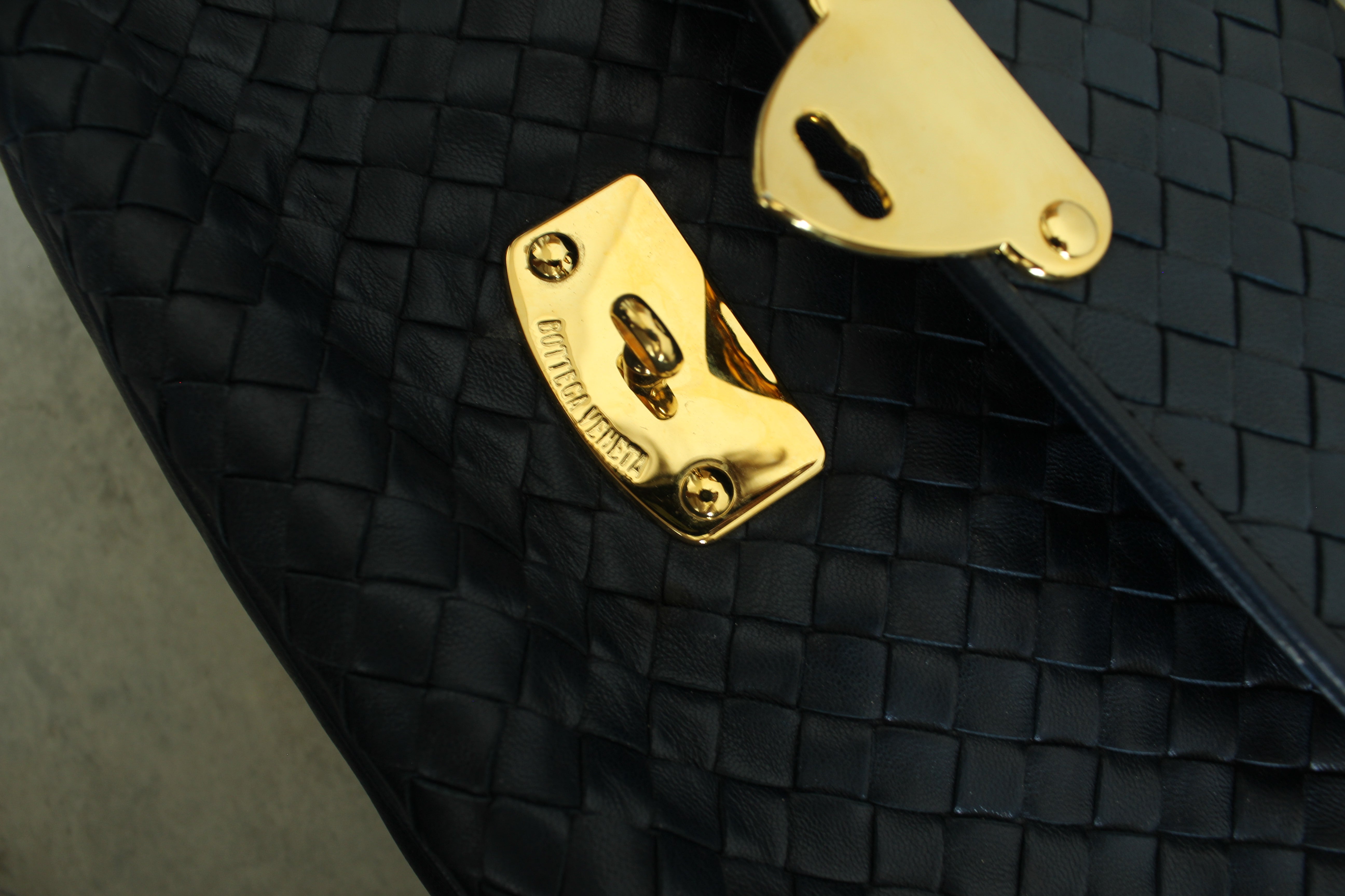Intrecciato Top Handle bag in Navy