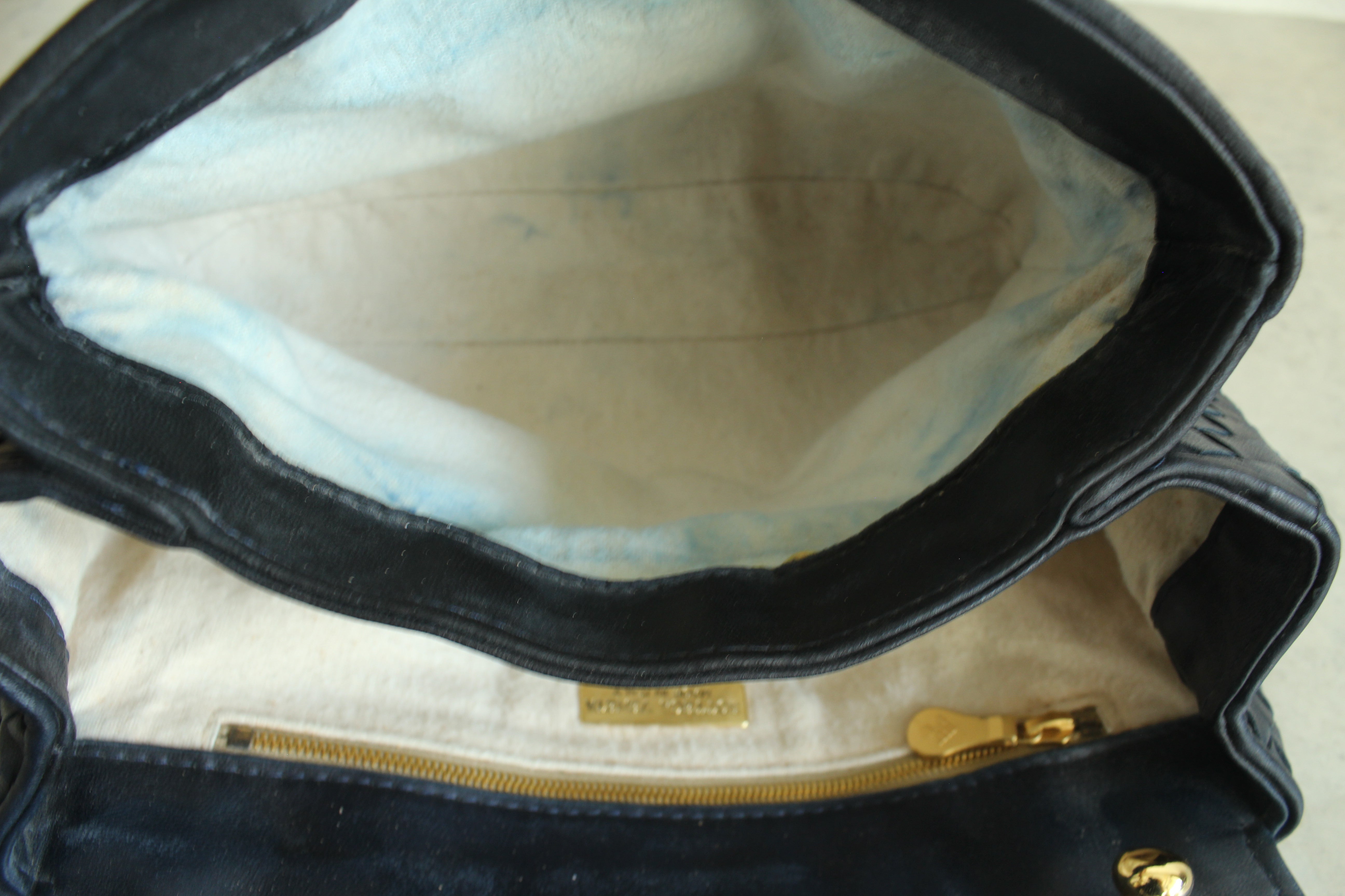 Intrecciato Top Handle bag in Navy