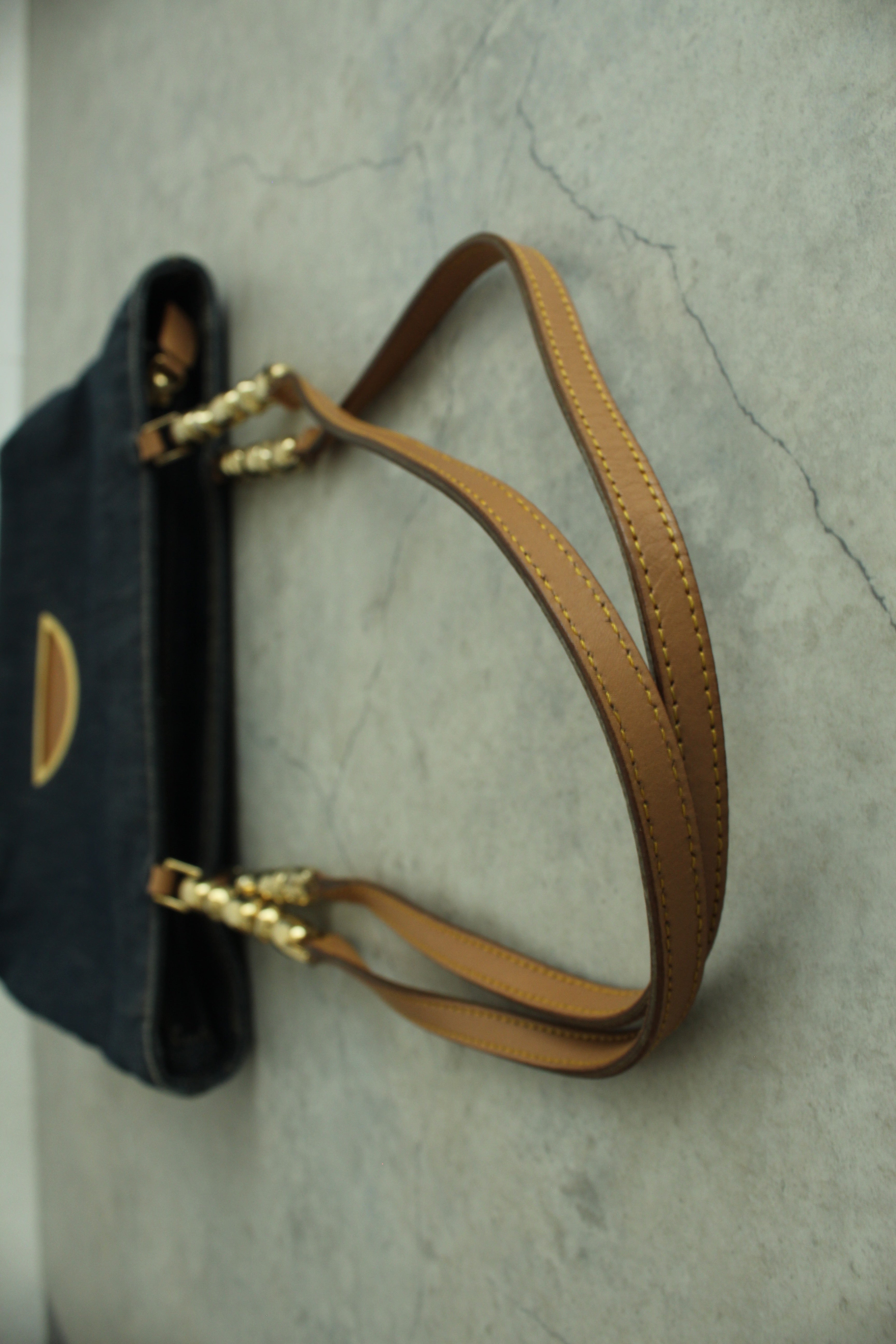 Malice Pearl Denim Tote Bag in Indigo